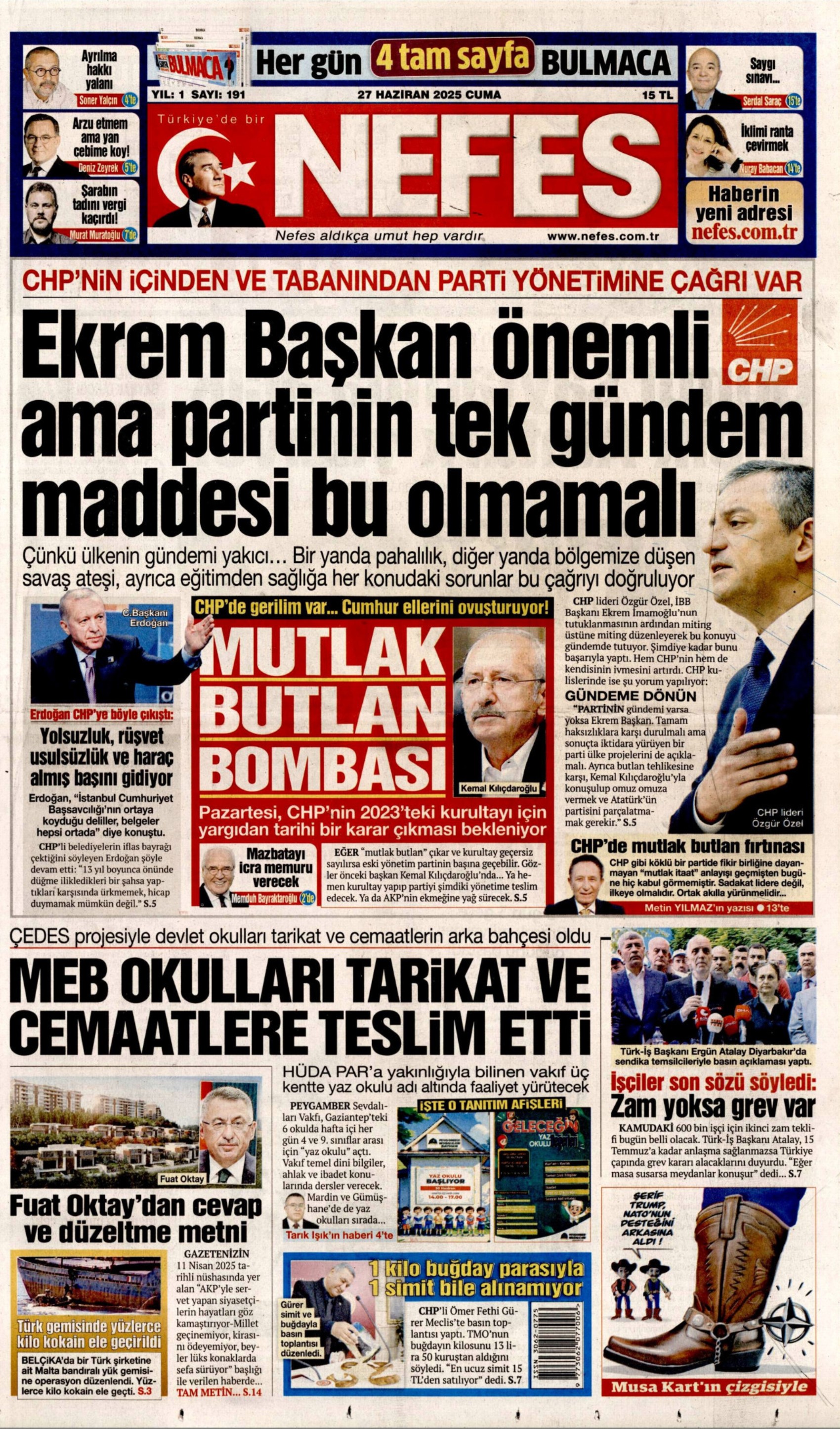 Gazete manşetleri: Sadece Kurultay değil, CHP topyekün hedefte