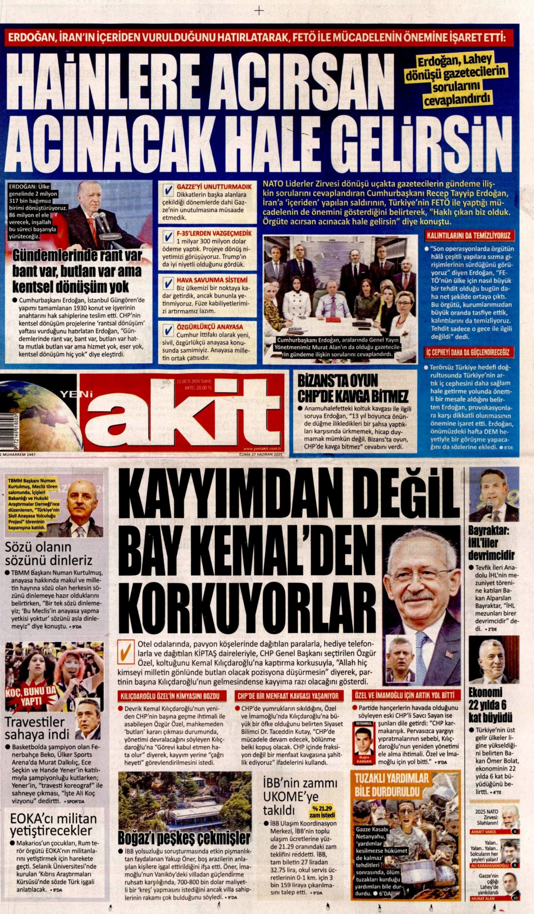 Gazete manşetleri: Sadece Kurultay değil, CHP topyekün hedefte