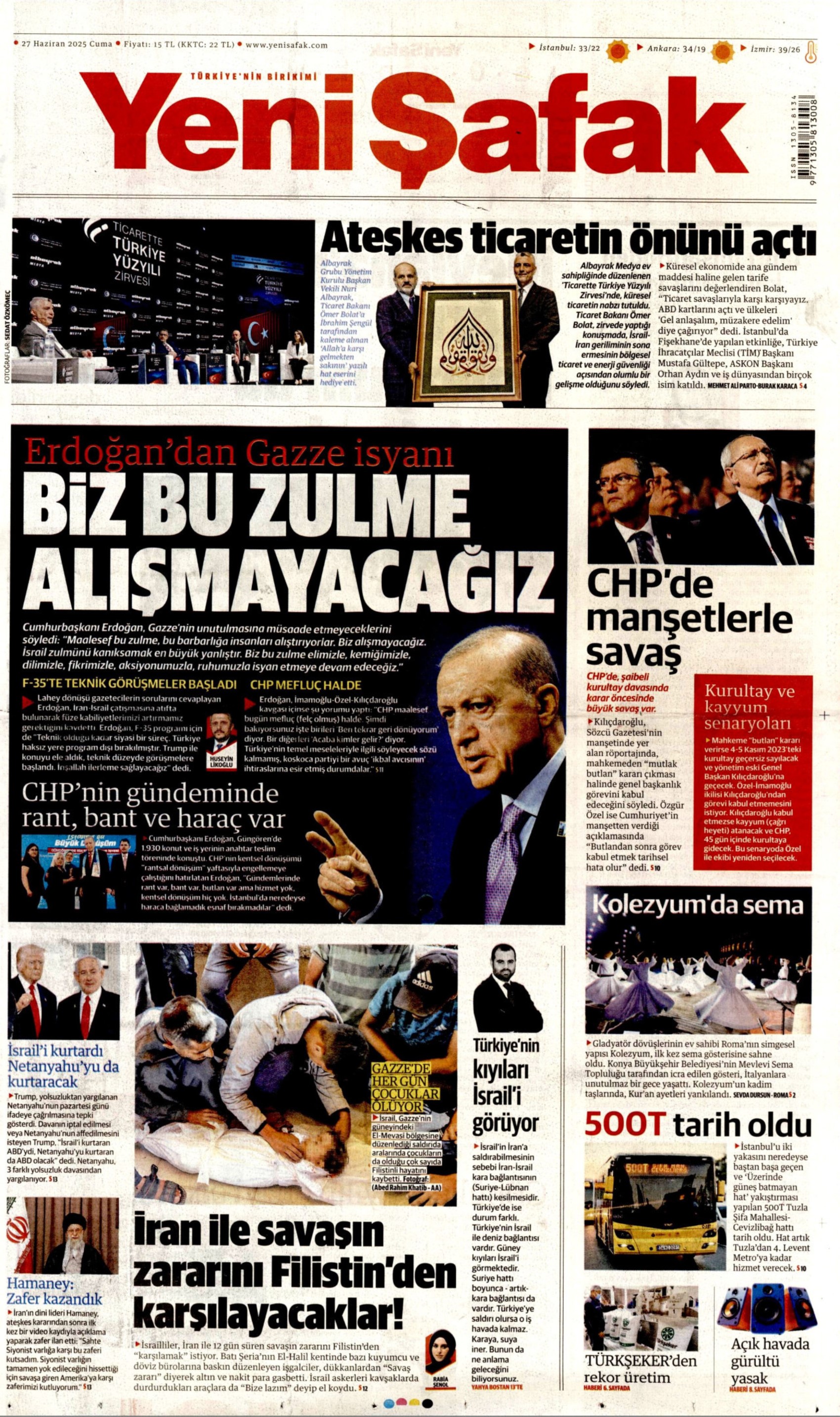 Gazete manşetleri: Sadece Kurultay değil, CHP topyekün hedefte