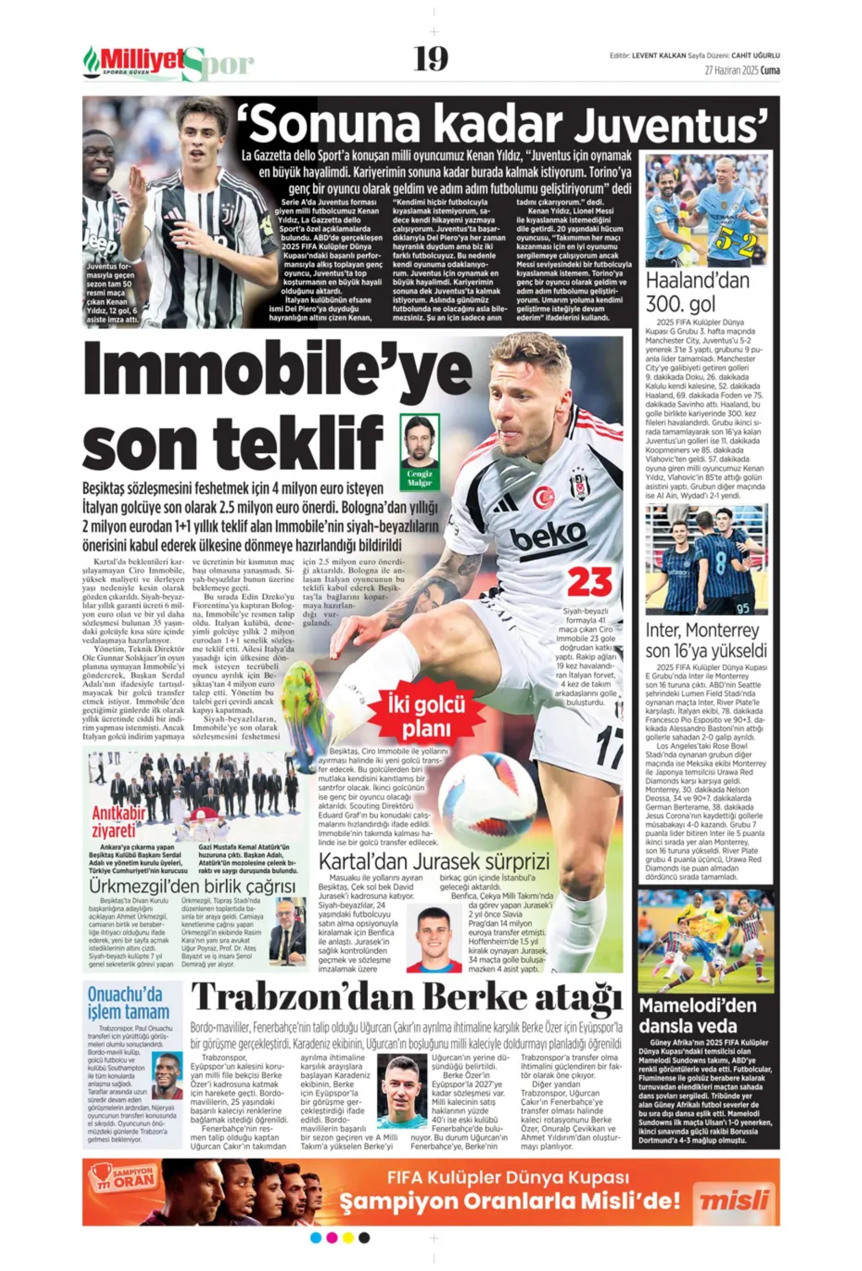 Sporda günün manşetleri... Galatasaray'a Osimhen müjdesi: Uğurcan Çakır'da sıcak saatler!