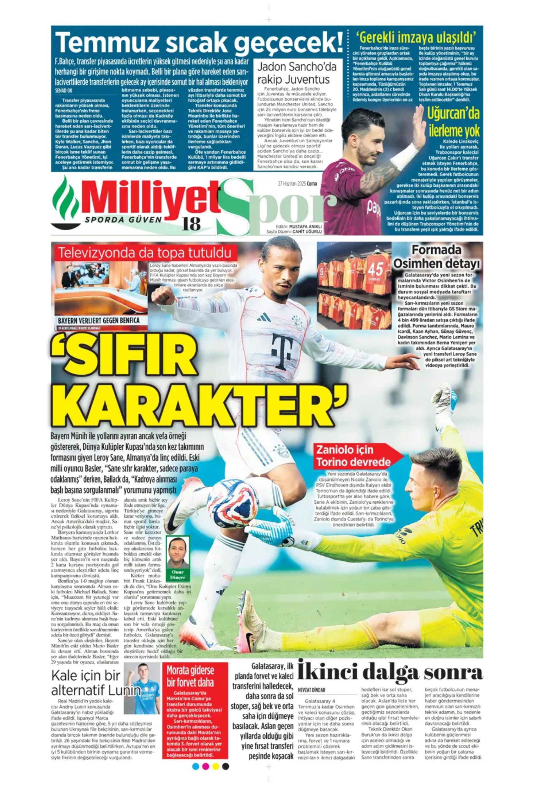 Sporda günün manşetleri... Galatasaray'a Osimhen müjdesi: Uğurcan Çakır'da sıcak saatler!