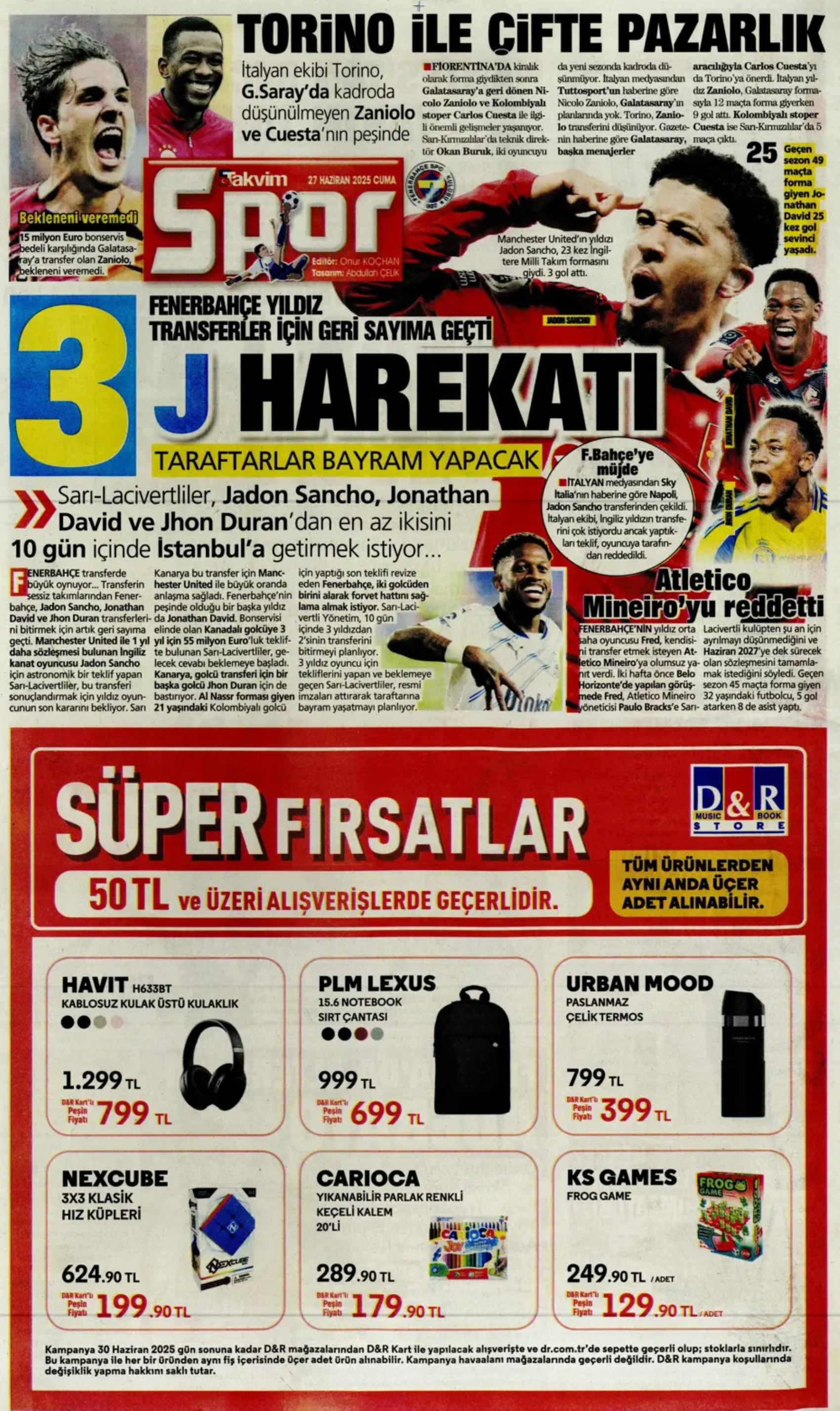 Sporda günün manşetleri... Galatasaray'a Osimhen müjdesi: Uğurcan Çakır'da sıcak saatler!