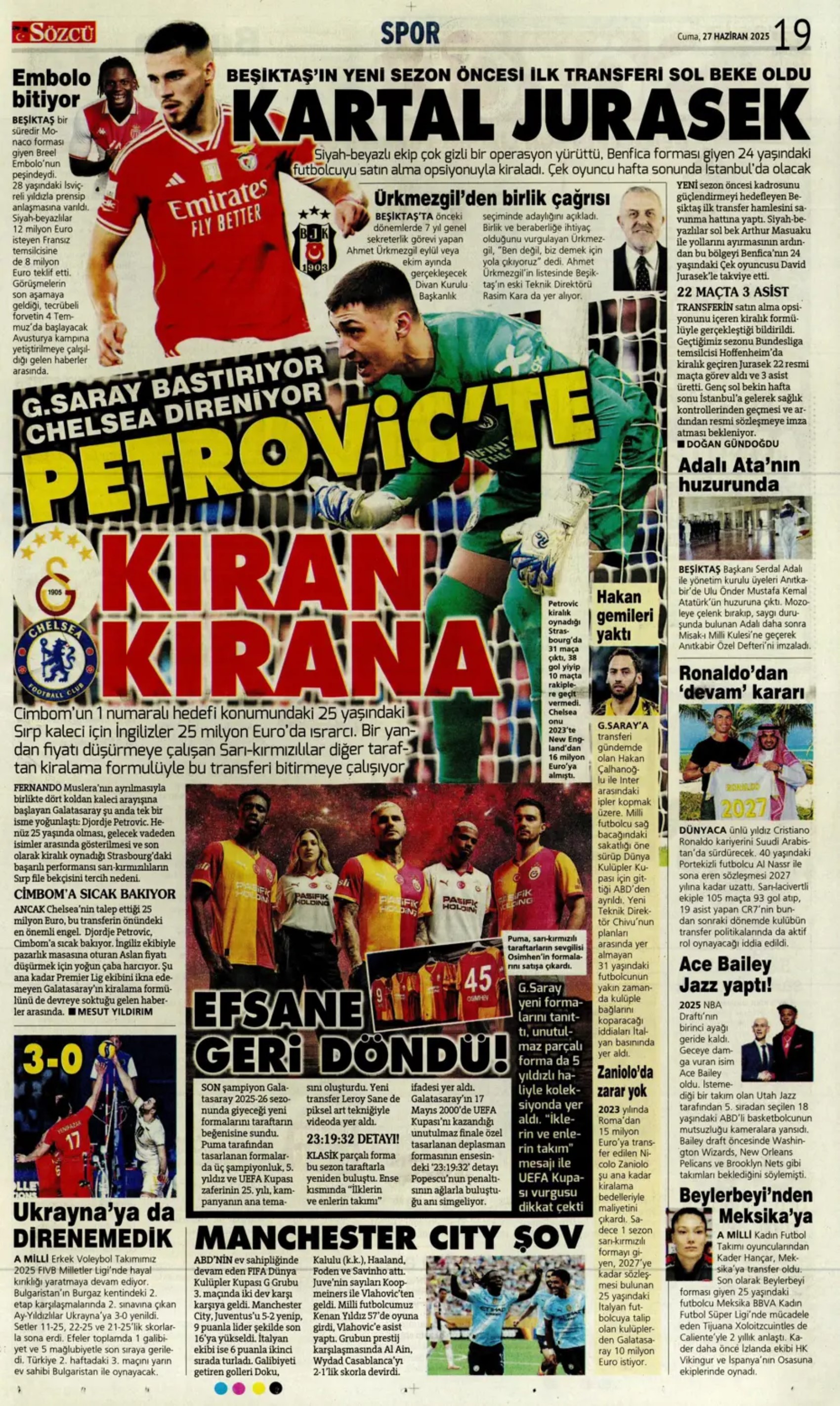 Sporda günün manşetleri... Galatasaray'a Osimhen müjdesi: Uğurcan Çakır'da sıcak saatler!
