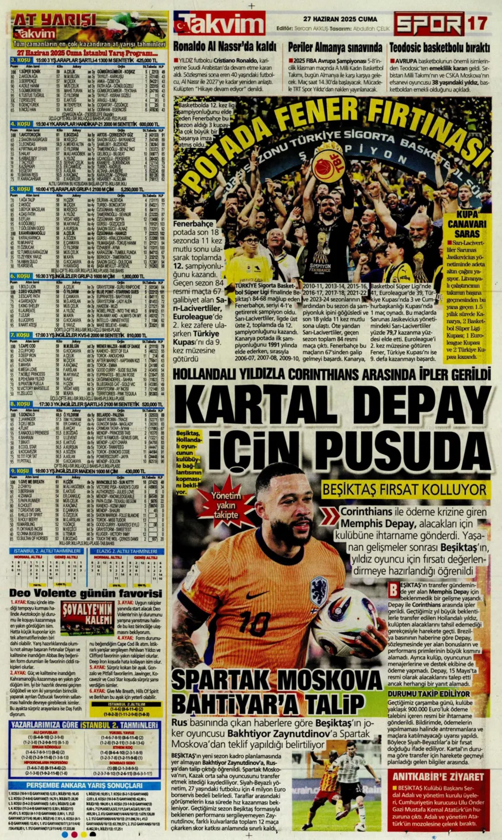 Sporda günün manşetleri... Galatasaray'a Osimhen müjdesi: Uğurcan Çakır'da sıcak saatler!