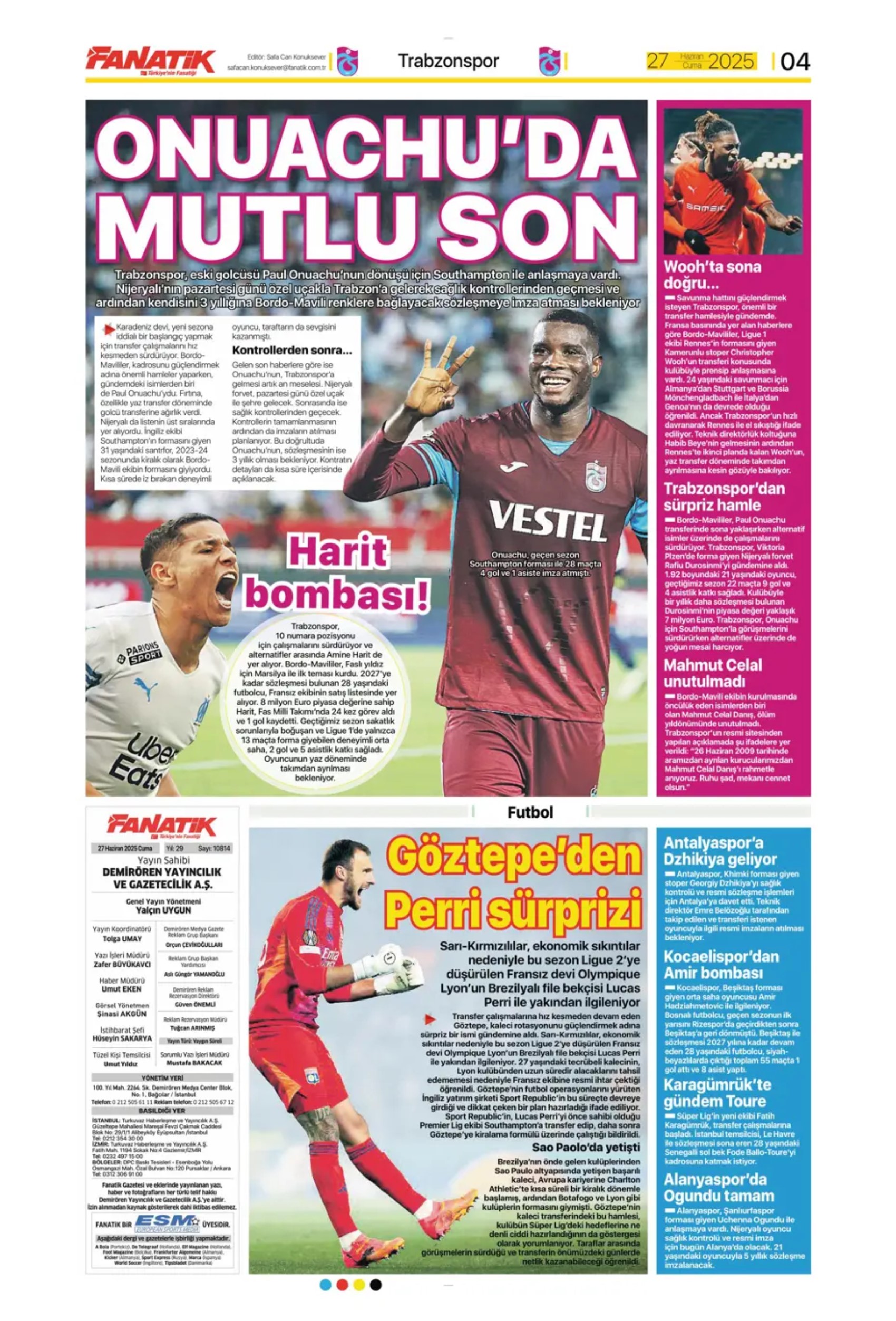 Sporda günün manşetleri... Galatasaray'a Osimhen müjdesi: Uğurcan Çakır'da sıcak saatler!