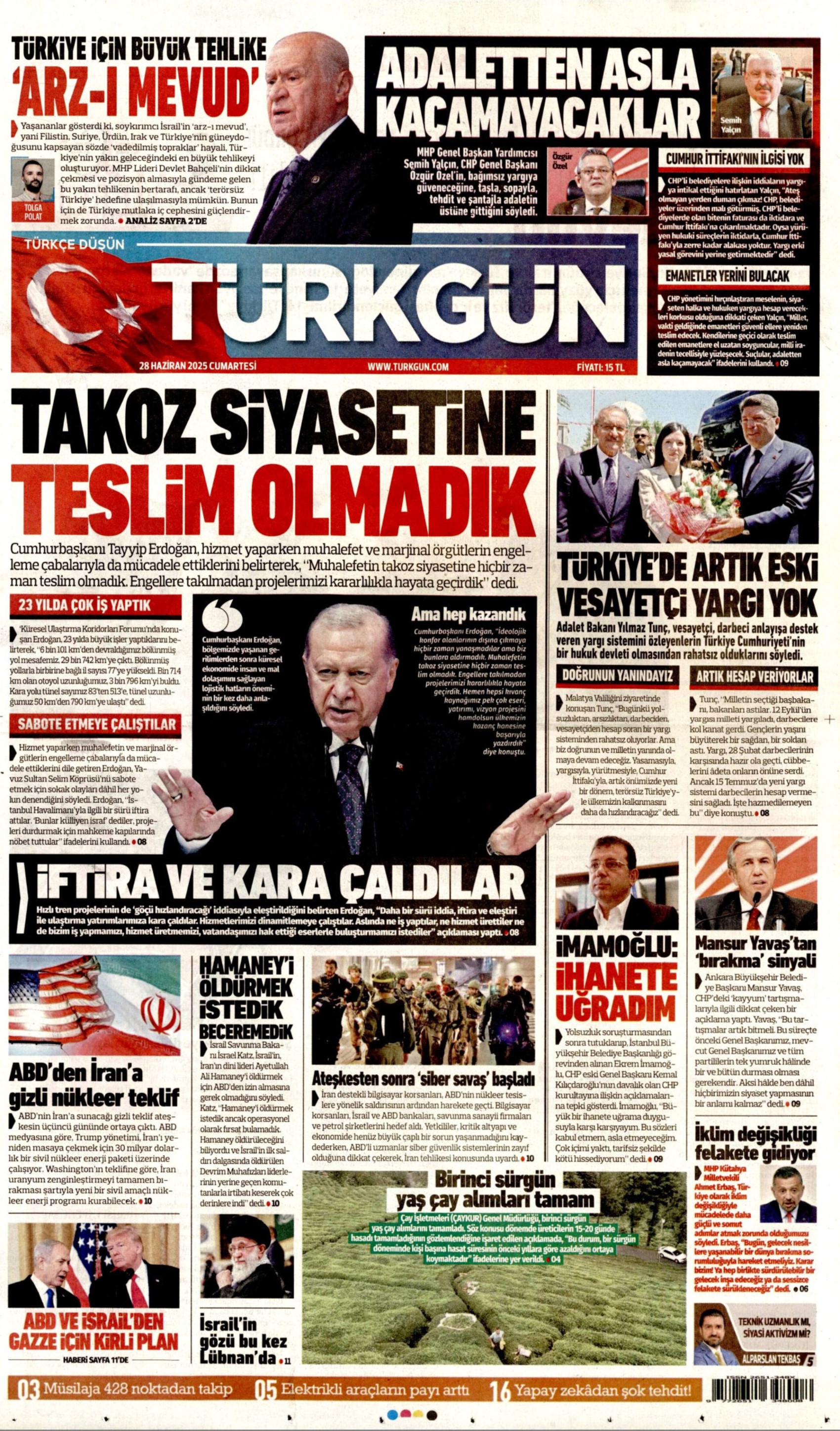 Gazete manşetleri: 3 CHP'linin görüşme trafiğinin detayları belli oldu