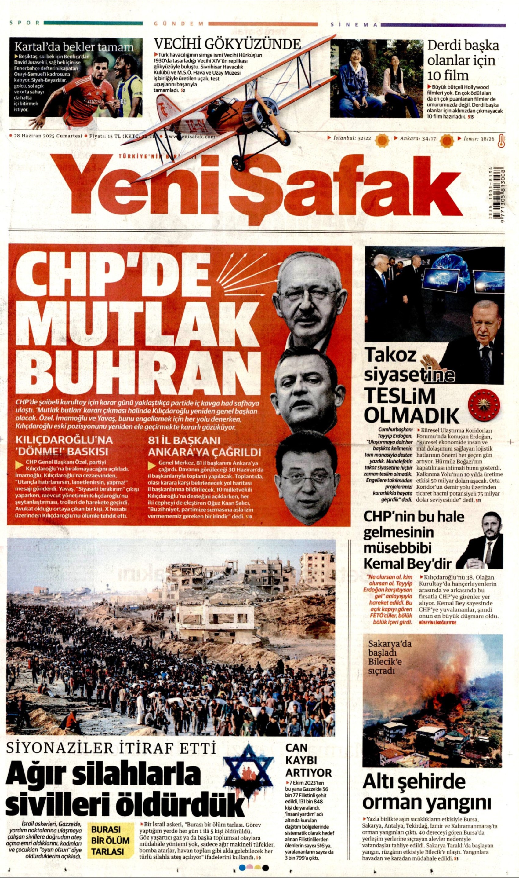 Gazete manşetleri: 3 CHP'linin görüşme trafiğinin detayları belli oldu