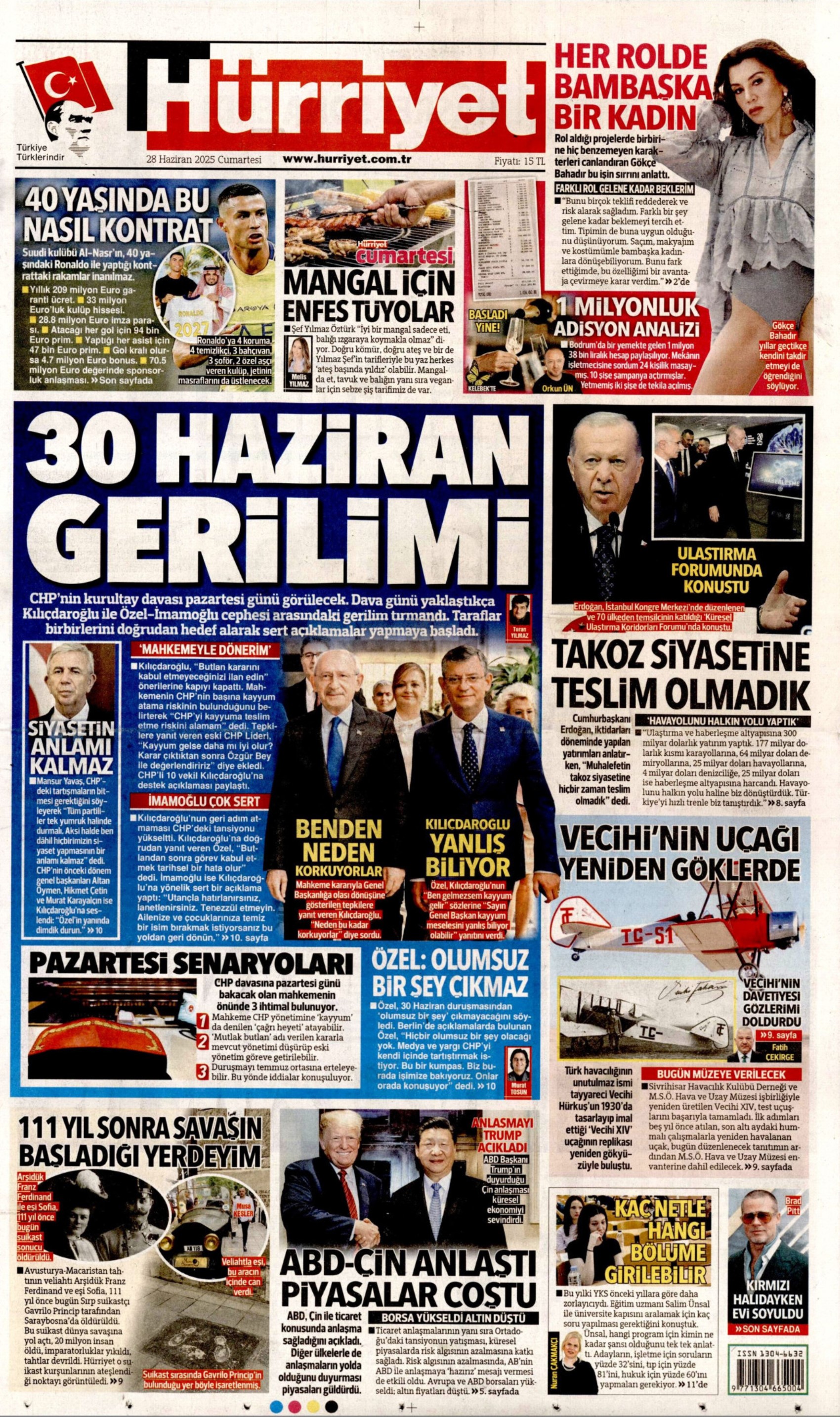 Gazete manşetleri: 3 CHP'linin görüşme trafiğinin detayları belli oldu