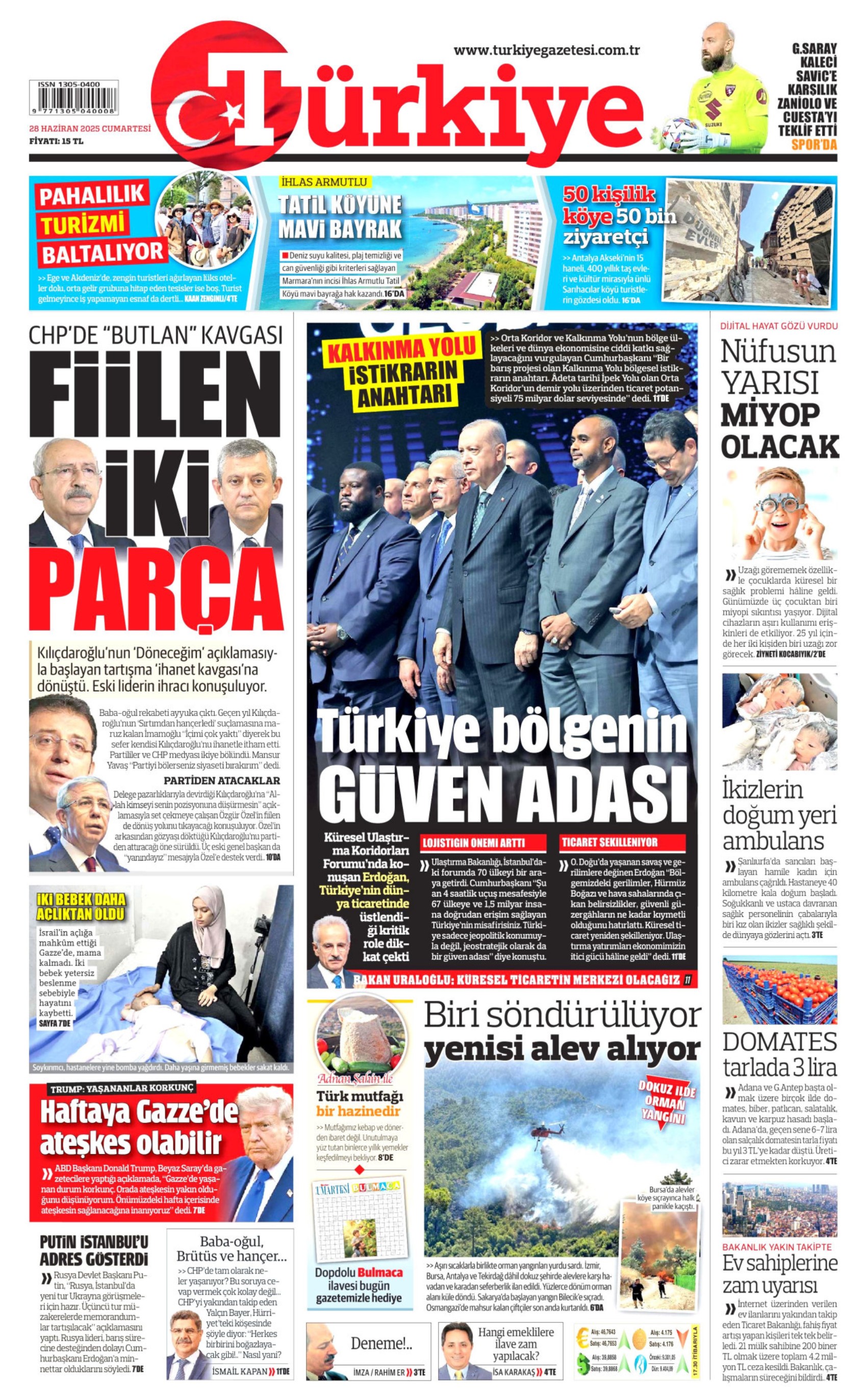 Gazete manşetleri: 3 CHP'linin görüşme trafiğinin detayları belli oldu