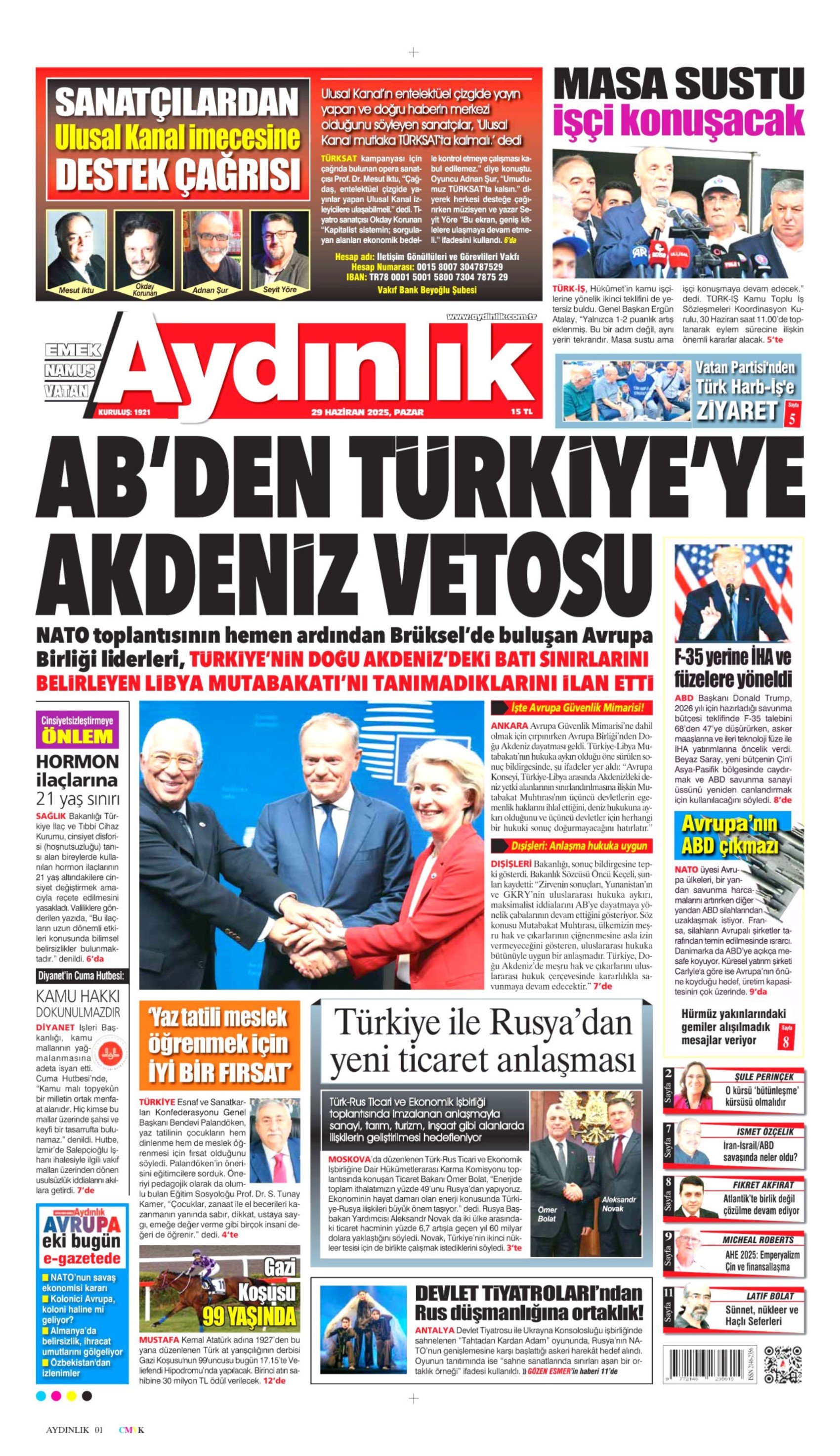 29 Haziran gazete manşetleri: Kemal Kılıçdaroğlu'na yönelik dikkat çeken manşet: 'Bölen oldunuz'