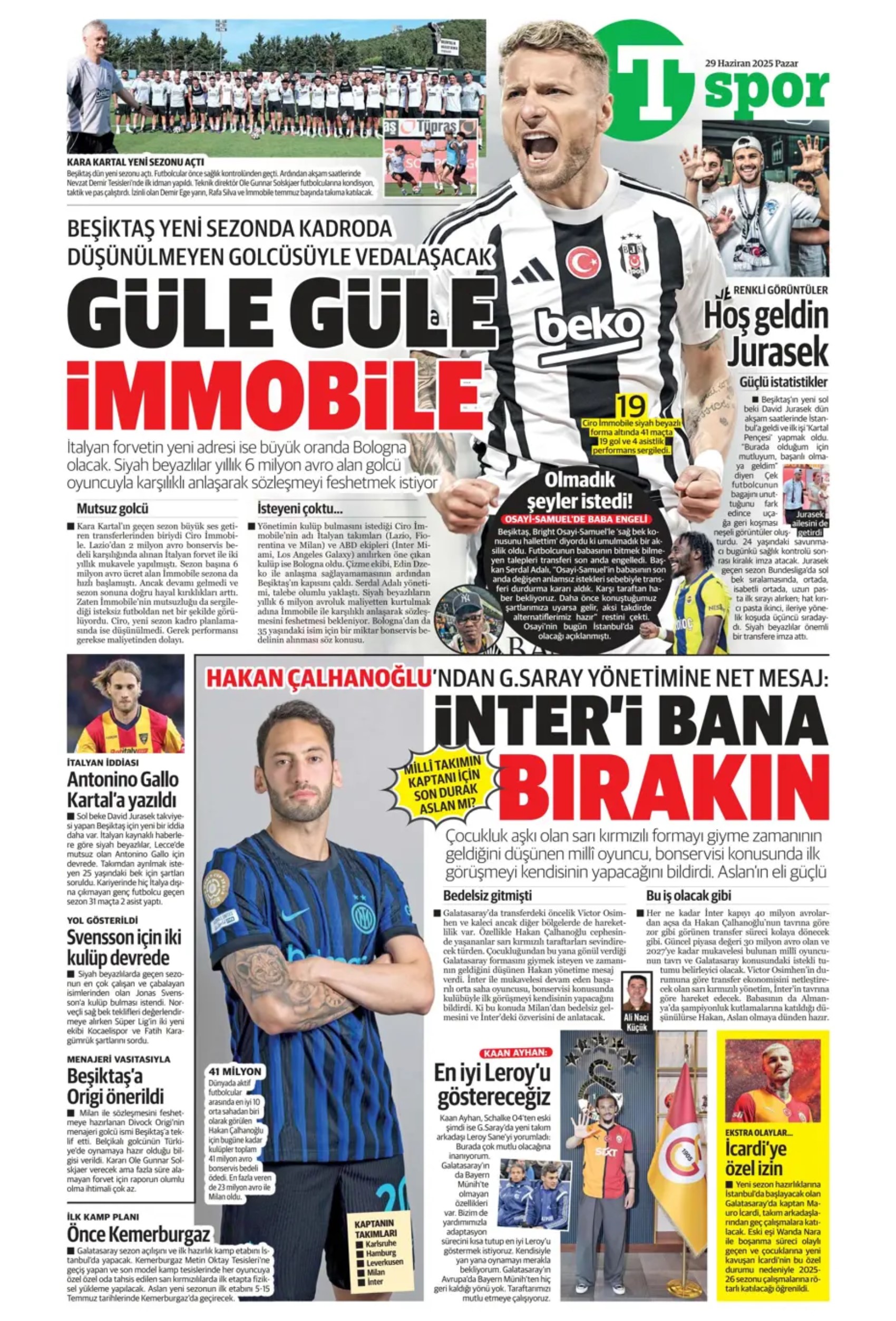 Sporda günün manşetleri... Uğurcan'ın Fenerbahçe'ye transferine veto: Galatasaray Osimhen'in alternatifini buldu!