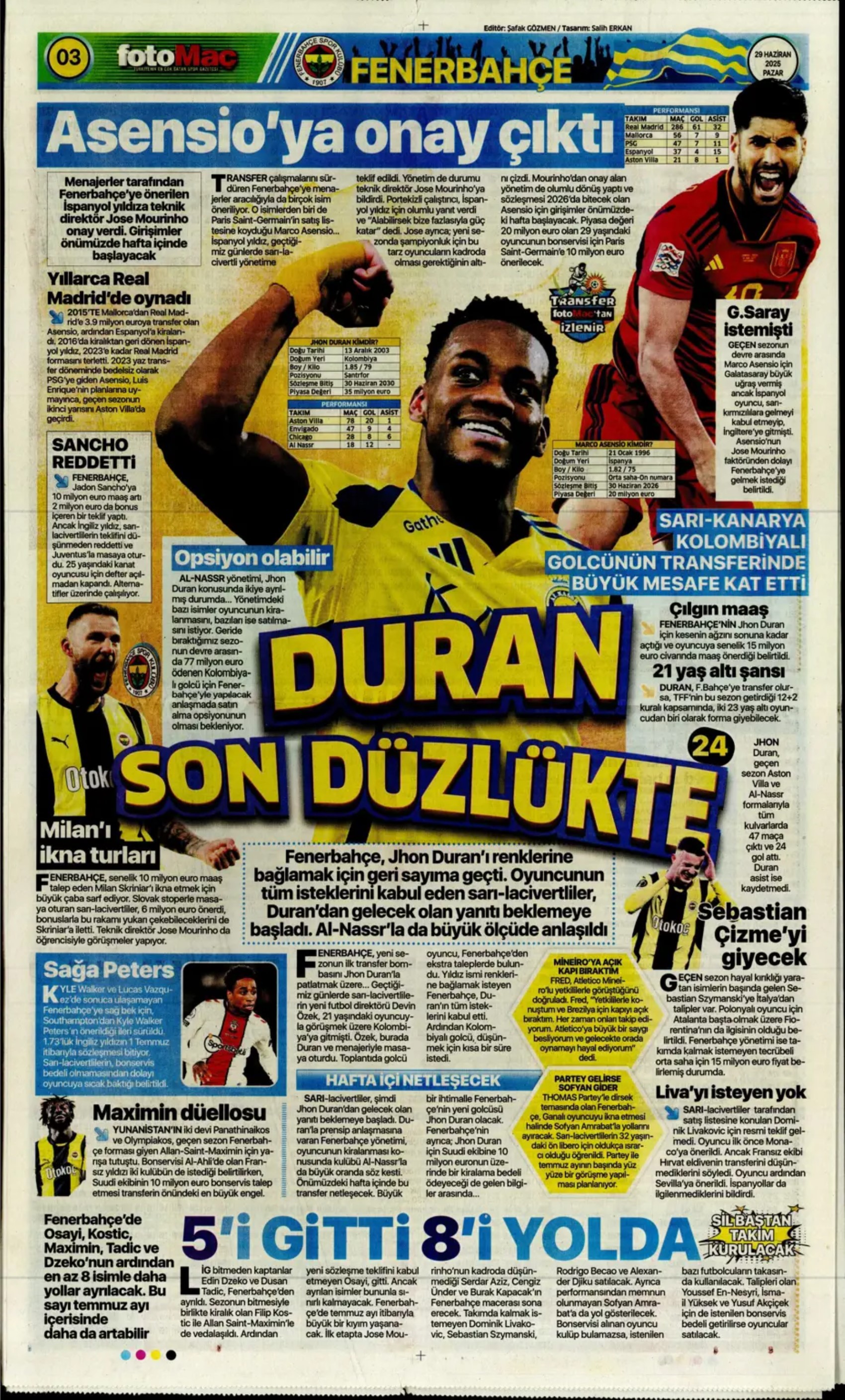 Sporda günün manşetleri... Uğurcan'ın Fenerbahçe'ye transferine veto: Galatasaray Osimhen'in alternatifini buldu!
