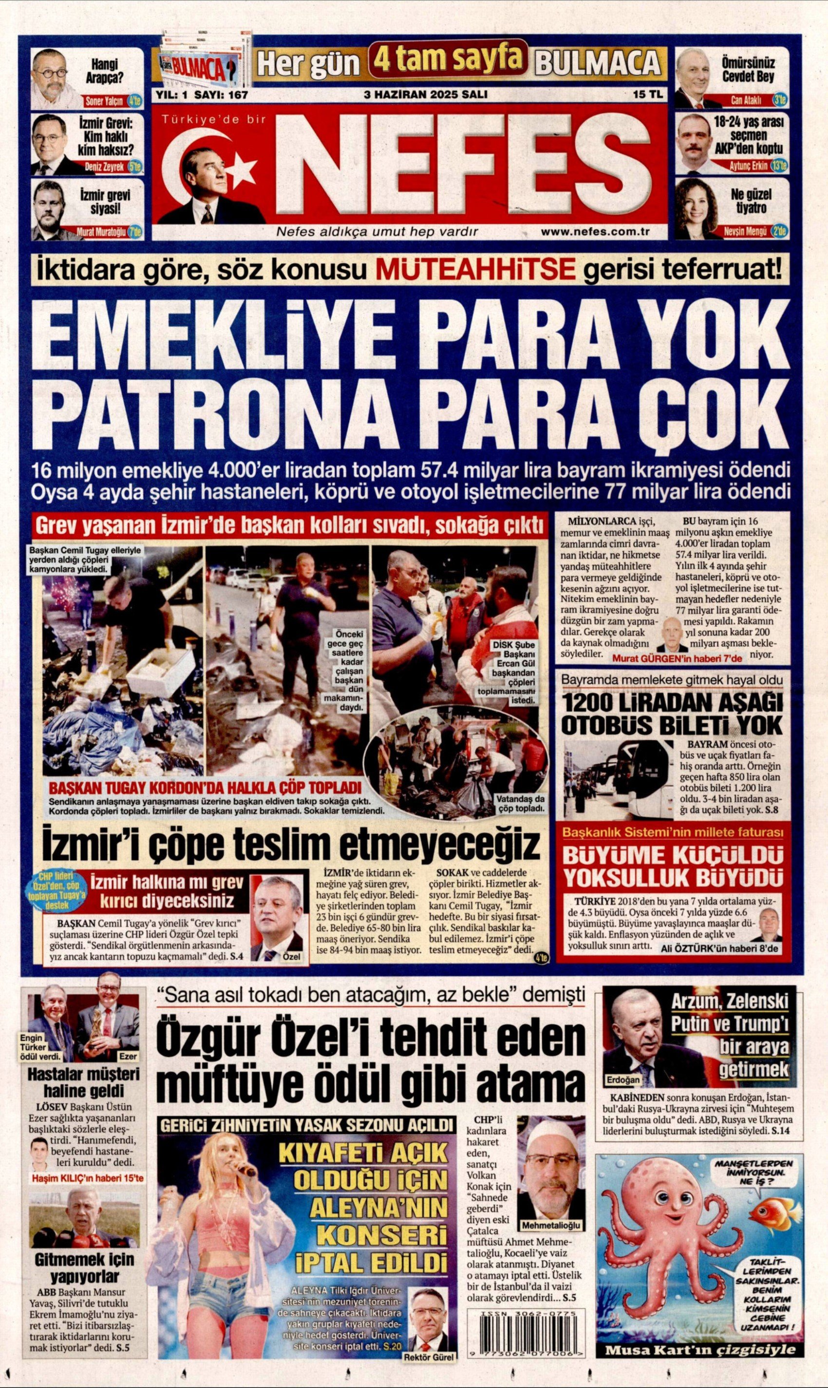 3 Haziran 2025 gazete manşetleri