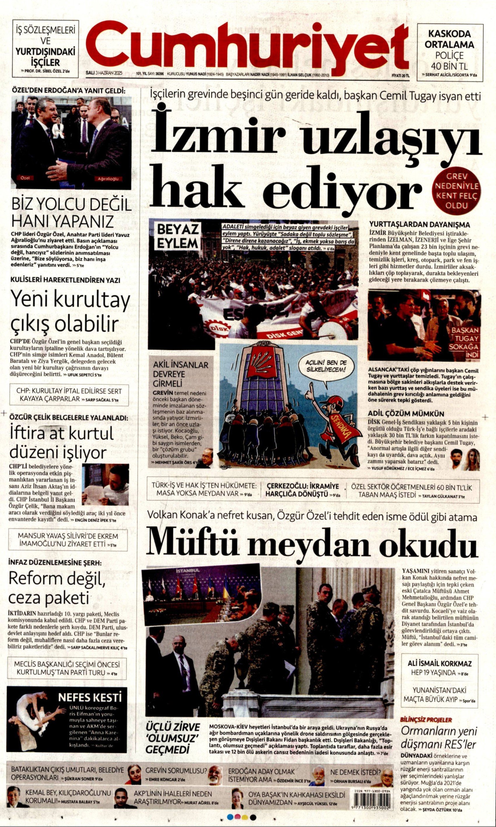 3 Haziran 2025 gazete manşetleri