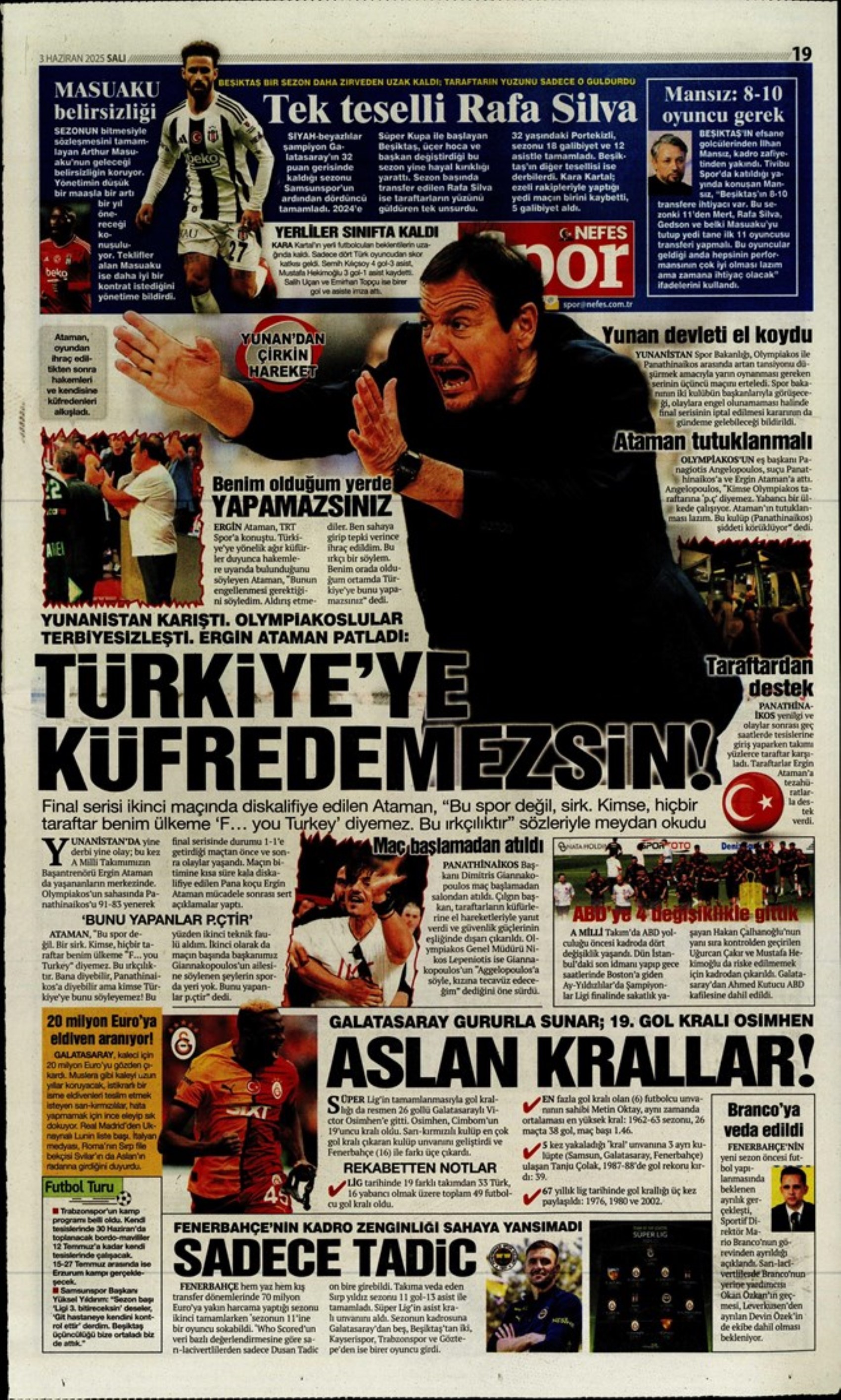 Sporda günün manşetleri... Osimhen'de sıcak saatler: 'Resmen gitti'
