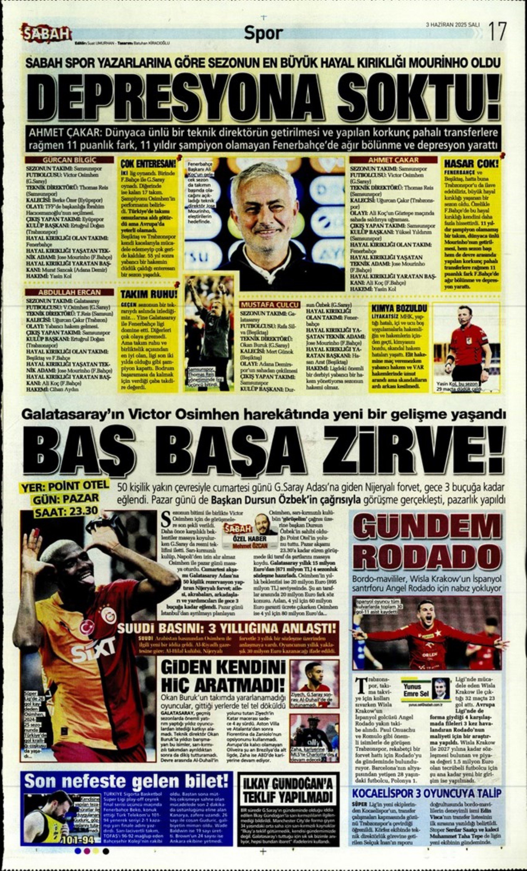 Sporda günün manşetleri... Osimhen'de sıcak saatler: 'Resmen gitti'