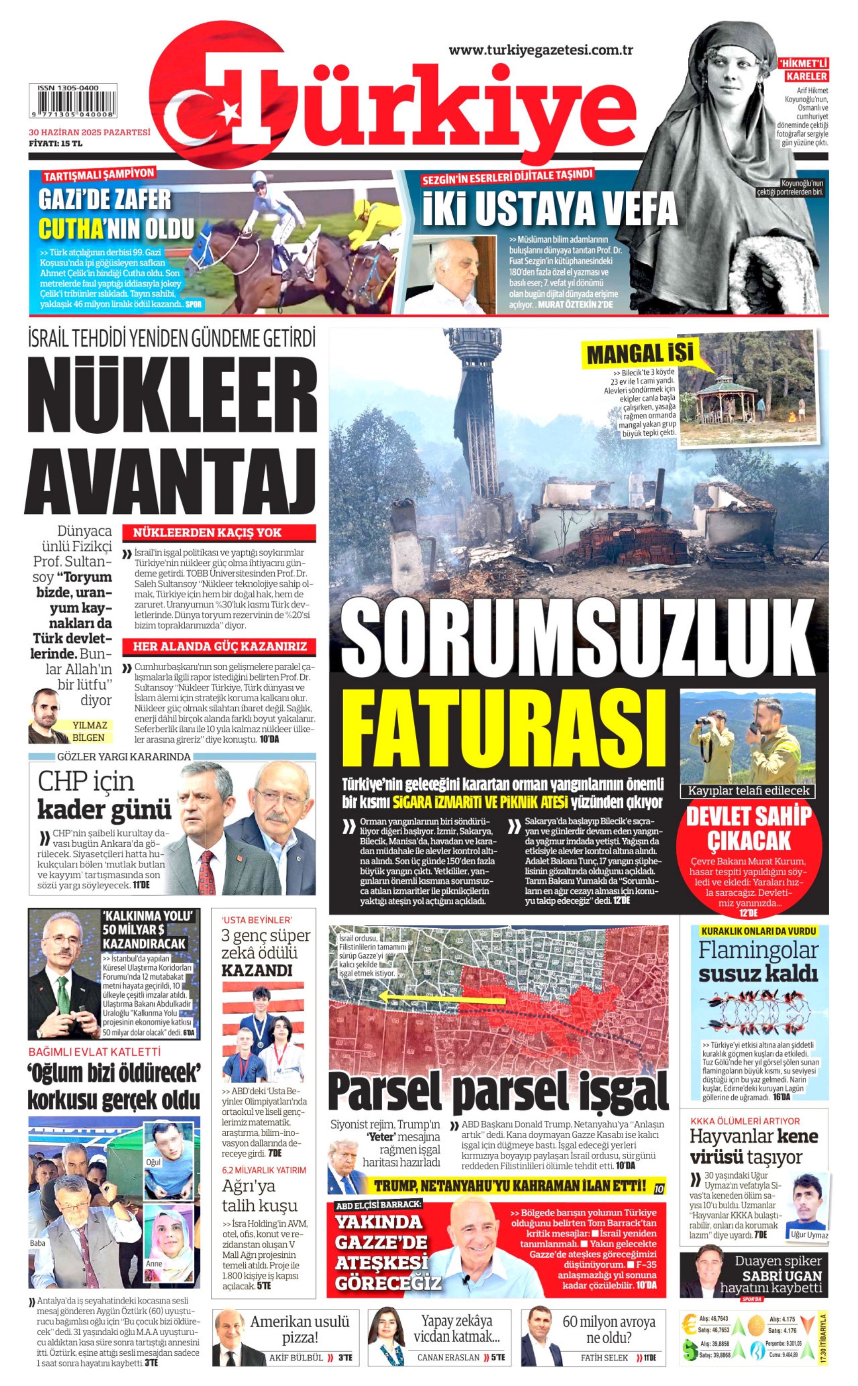 30 Haziran gazete manşetleri... CHP'de kritik gün: 'Dananın kuyruğu kopacak mı?'
