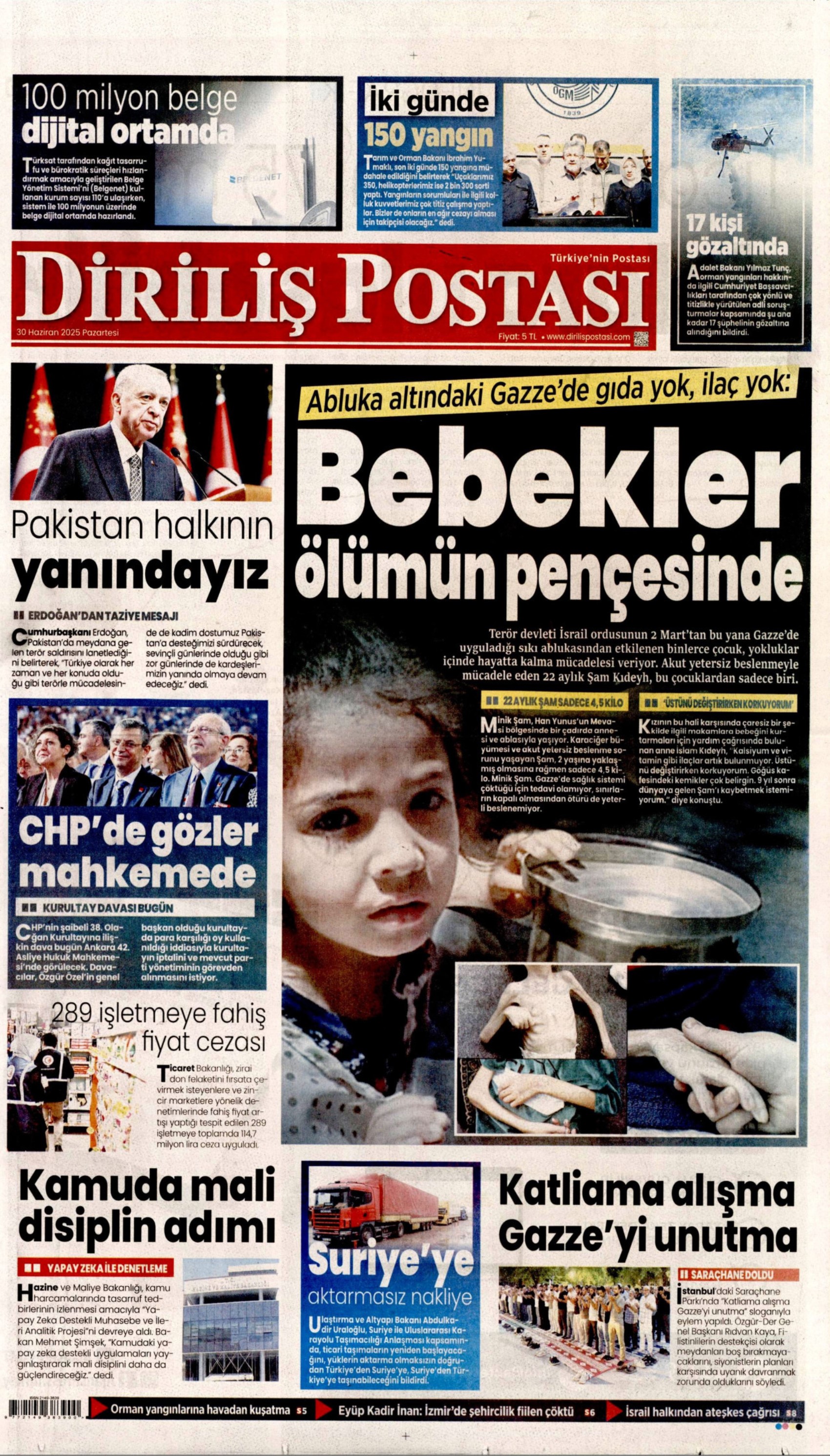 30 Haziran gazete manşetleri... CHP'de kritik gün: 'Dananın kuyruğu kopacak mı?'