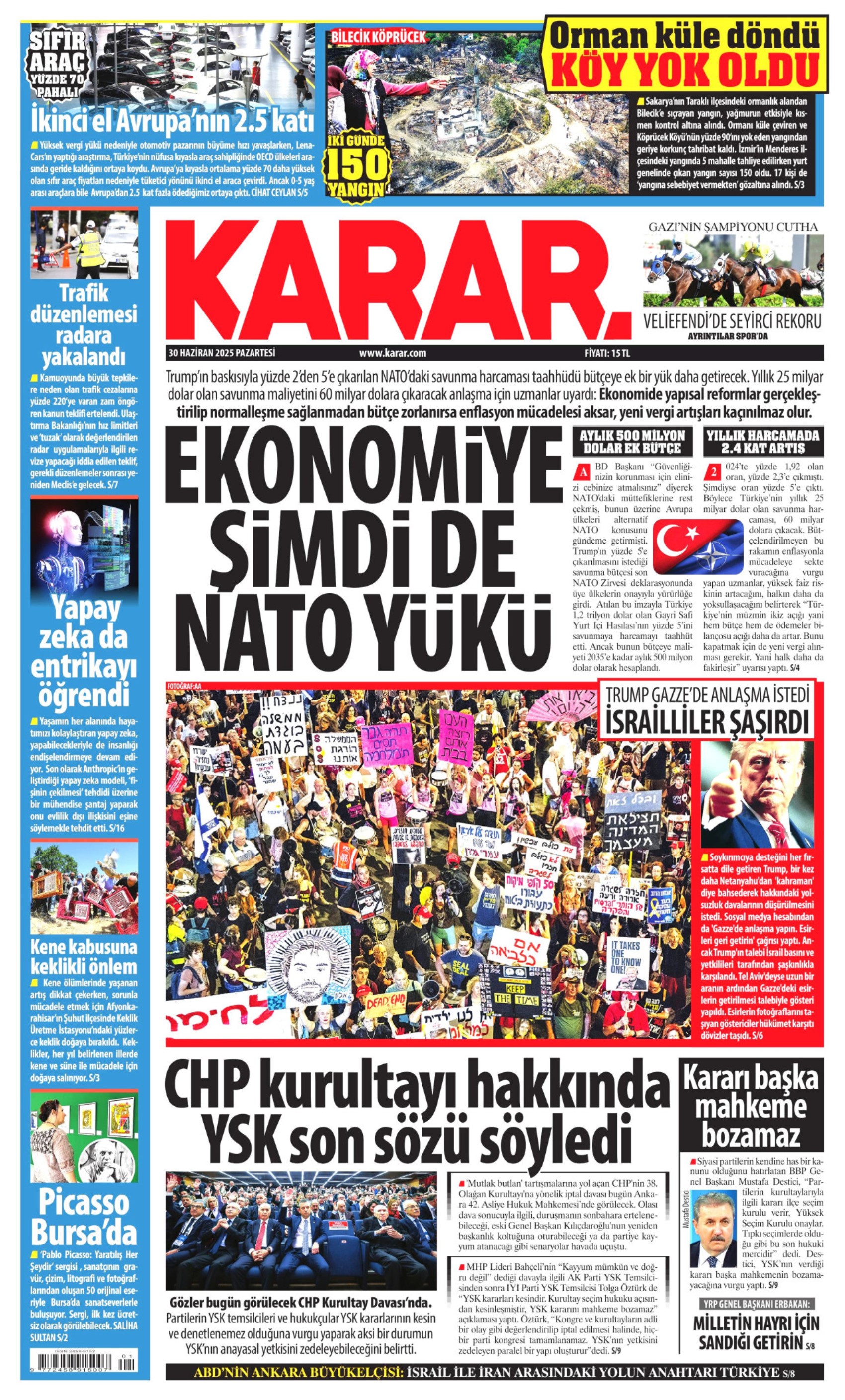 30 Haziran gazete manşetleri... CHP'de kritik gün: 'Dananın kuyruğu kopacak mı?'