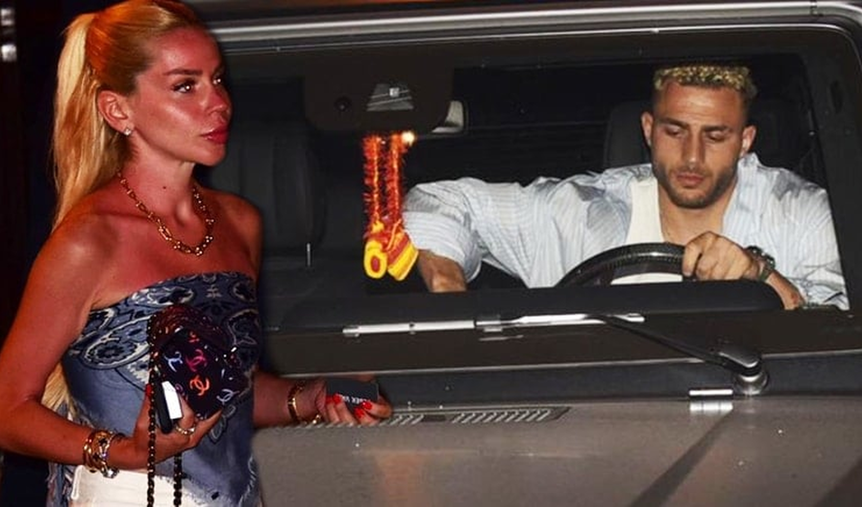 Barış Alper Yılmaz gazetecileri fark edince sevgilisinden ayrı arabaya bindi
