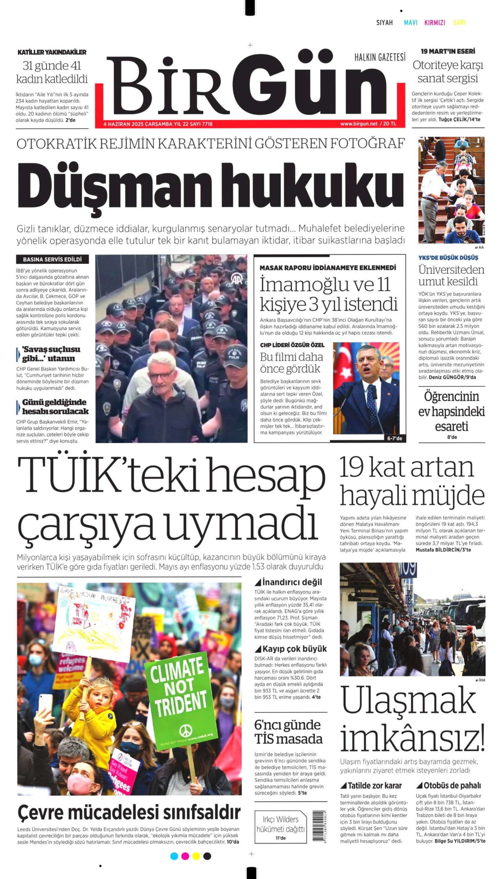 4 Haziran 2025 gazete manşetleri