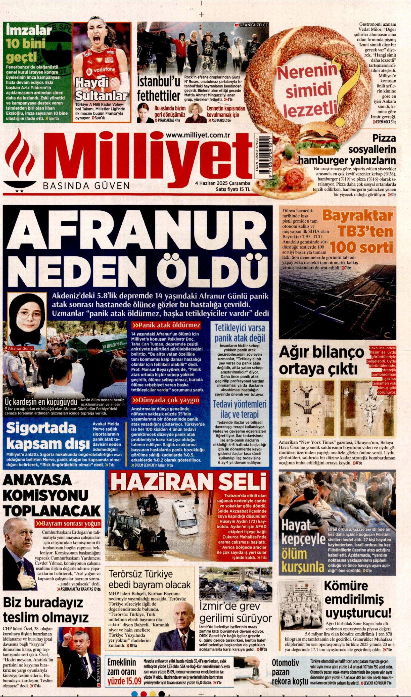4 Haziran 2025 gazete manşetleri