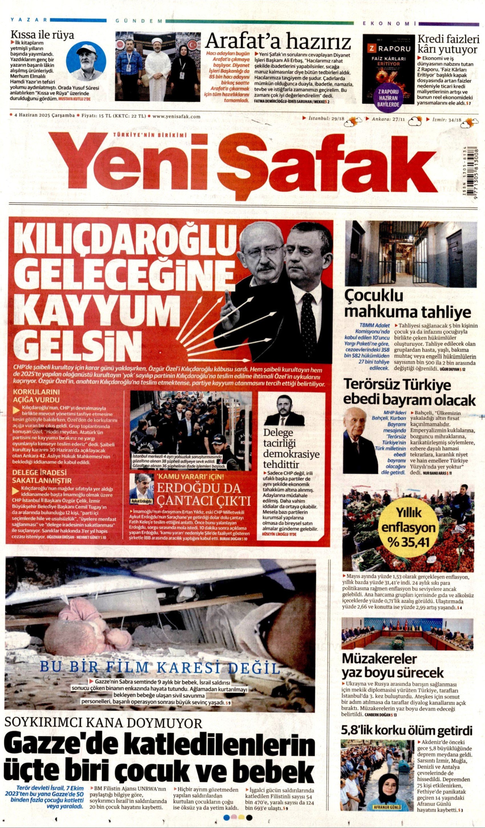 4 Haziran 2025 gazete manşetleri