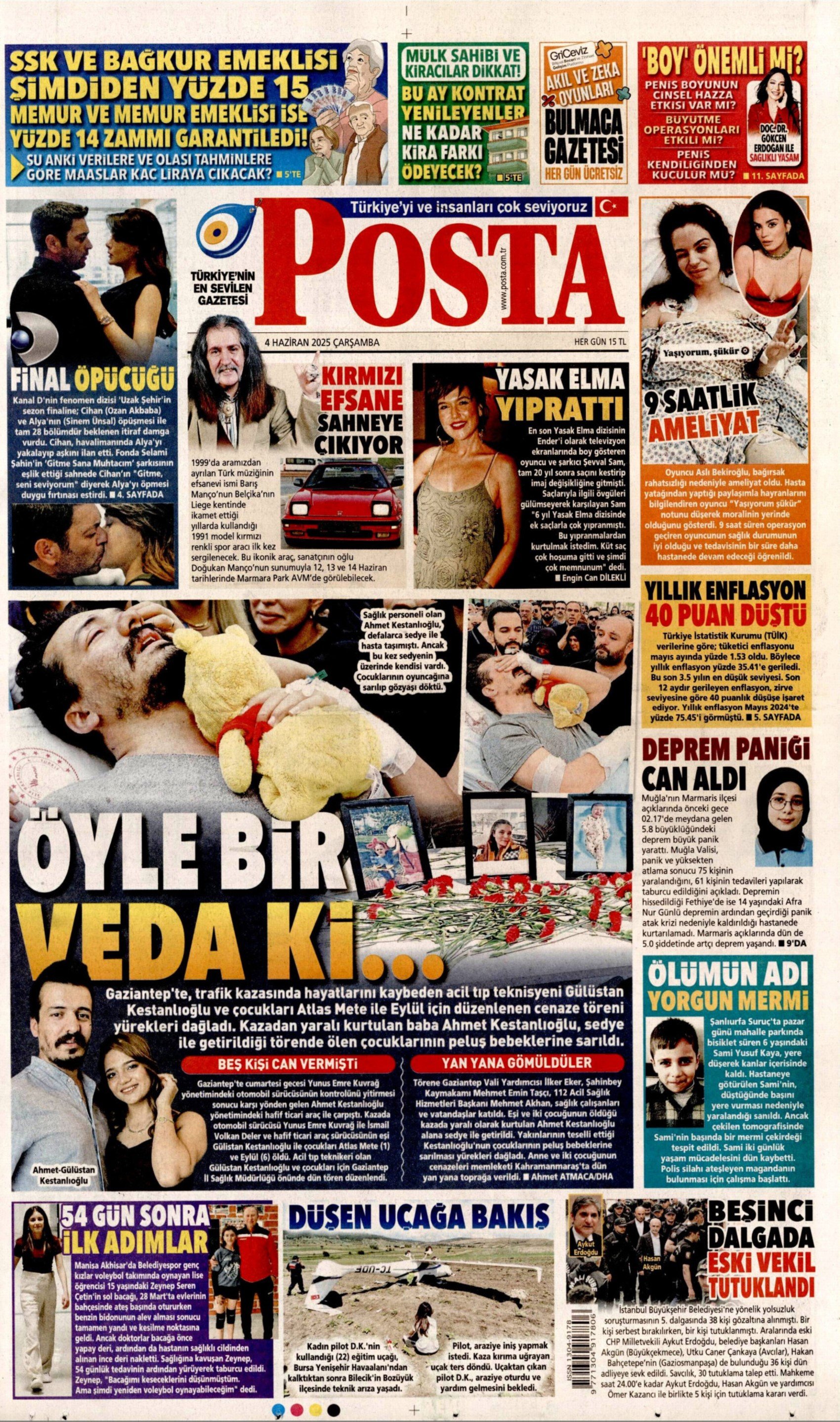 4 Haziran 2025 gazete manşetleri