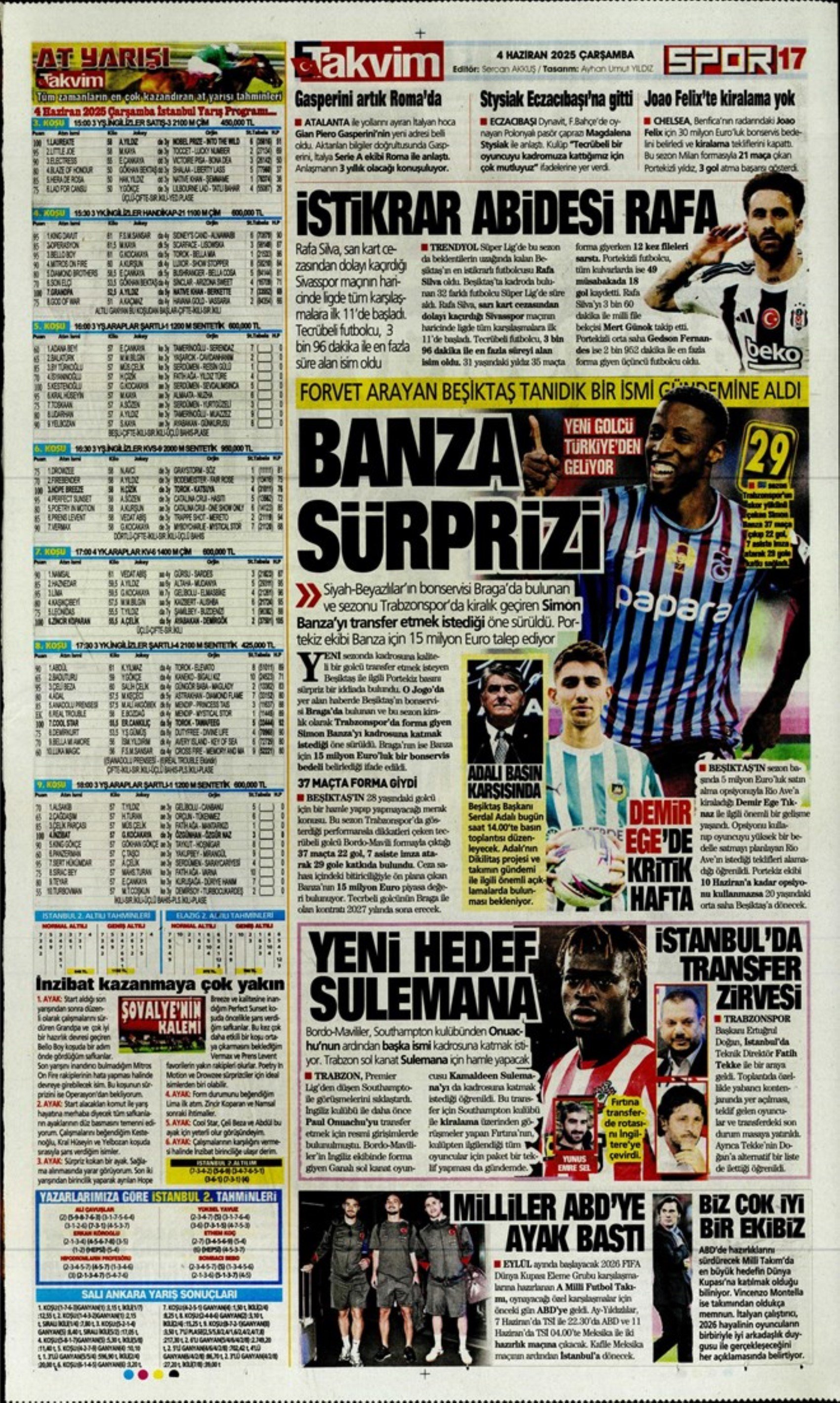 Sporda günün manşetleri... Dusan Vlahovic Fenerbahçe'ye geliyor: Uğurcan Çakır bombası