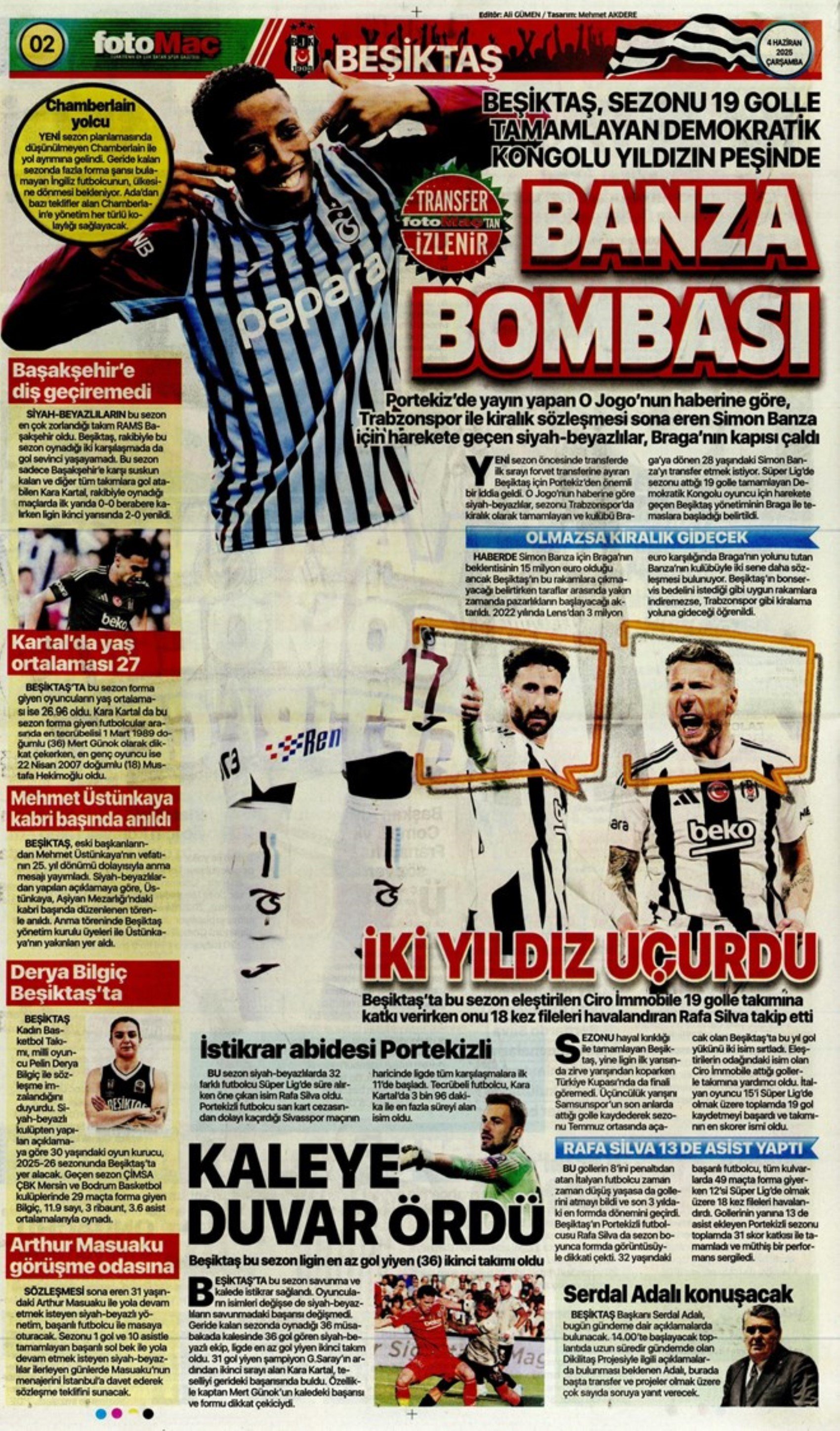 Sporda günün manşetleri... Dusan Vlahovic Fenerbahçe'ye geliyor: Uğurcan Çakır bombası