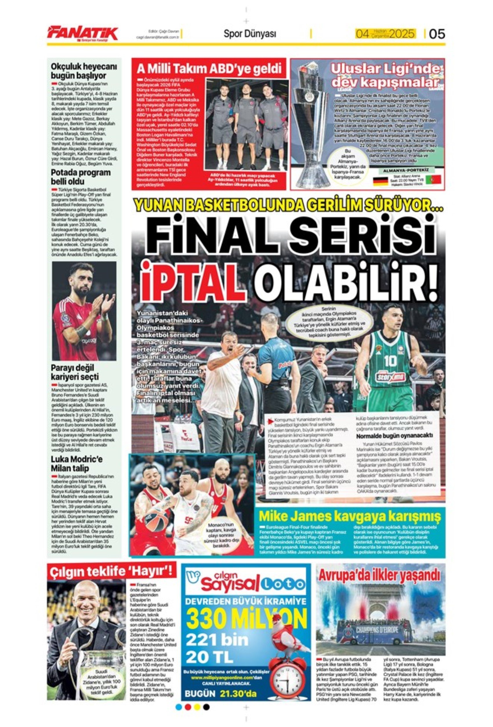 Sporda günün manşetleri... Dusan Vlahovic Fenerbahçe'ye geliyor: Uğurcan Çakır bombası