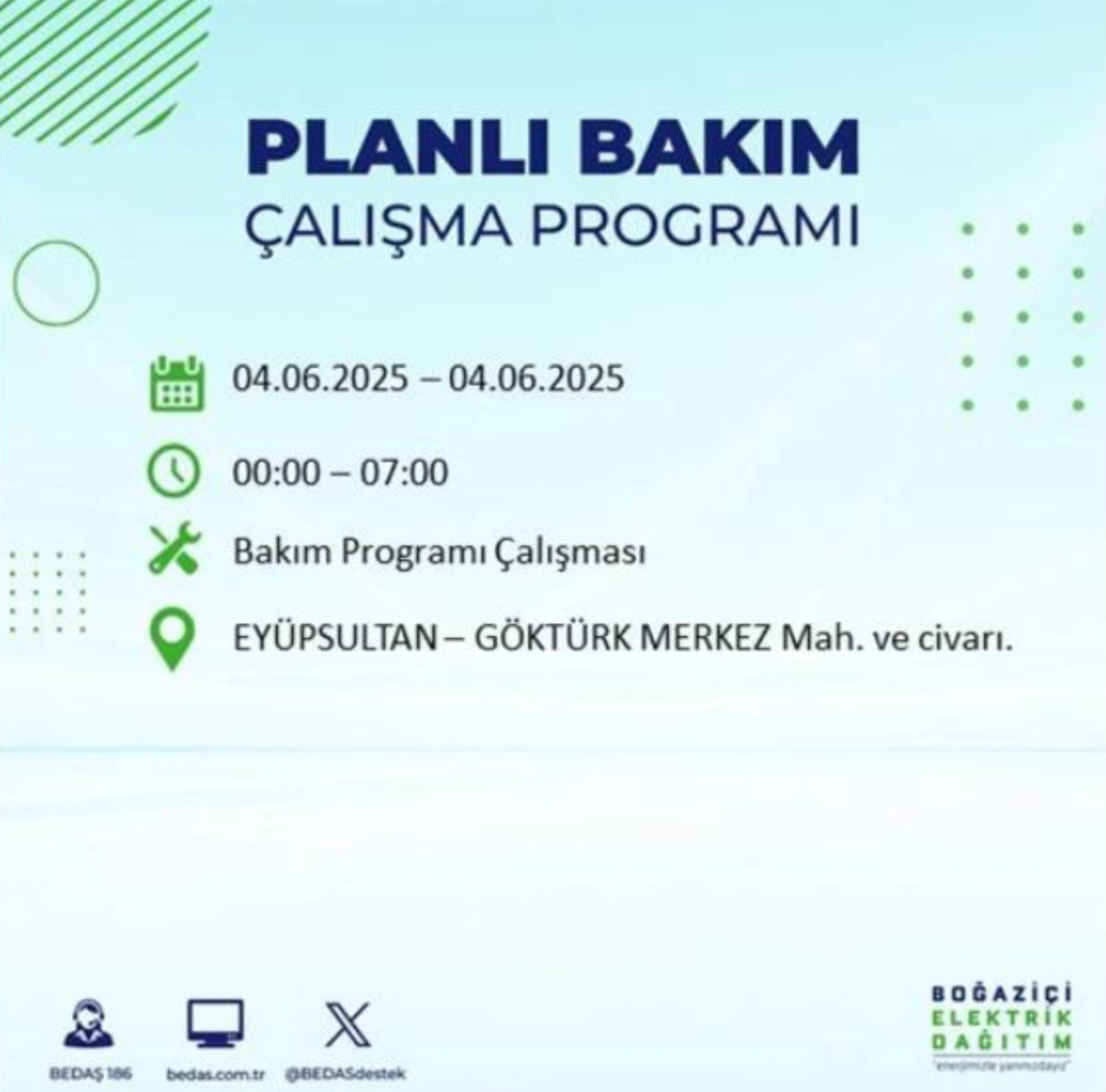 BEDAŞ paylaştı: İstanbul'da 4 Haziran Çarşamba günü elektrik kesintisi yaşanacak ilçeler