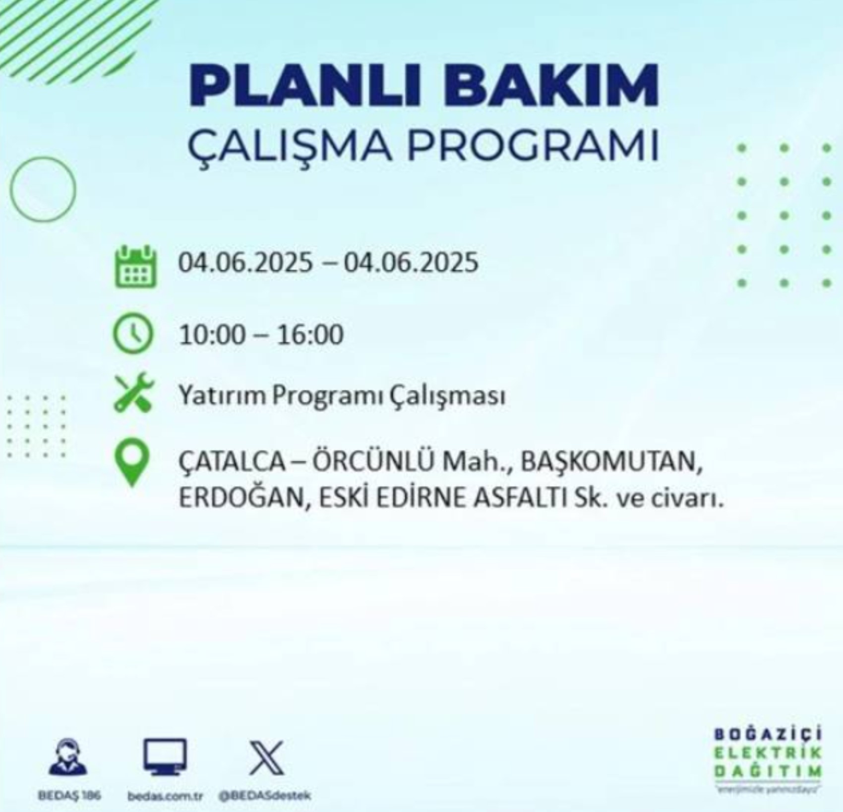 BEDAŞ paylaştı: İstanbul'da 4 Haziran Çarşamba günü elektrik kesintisi yaşanacak ilçeler