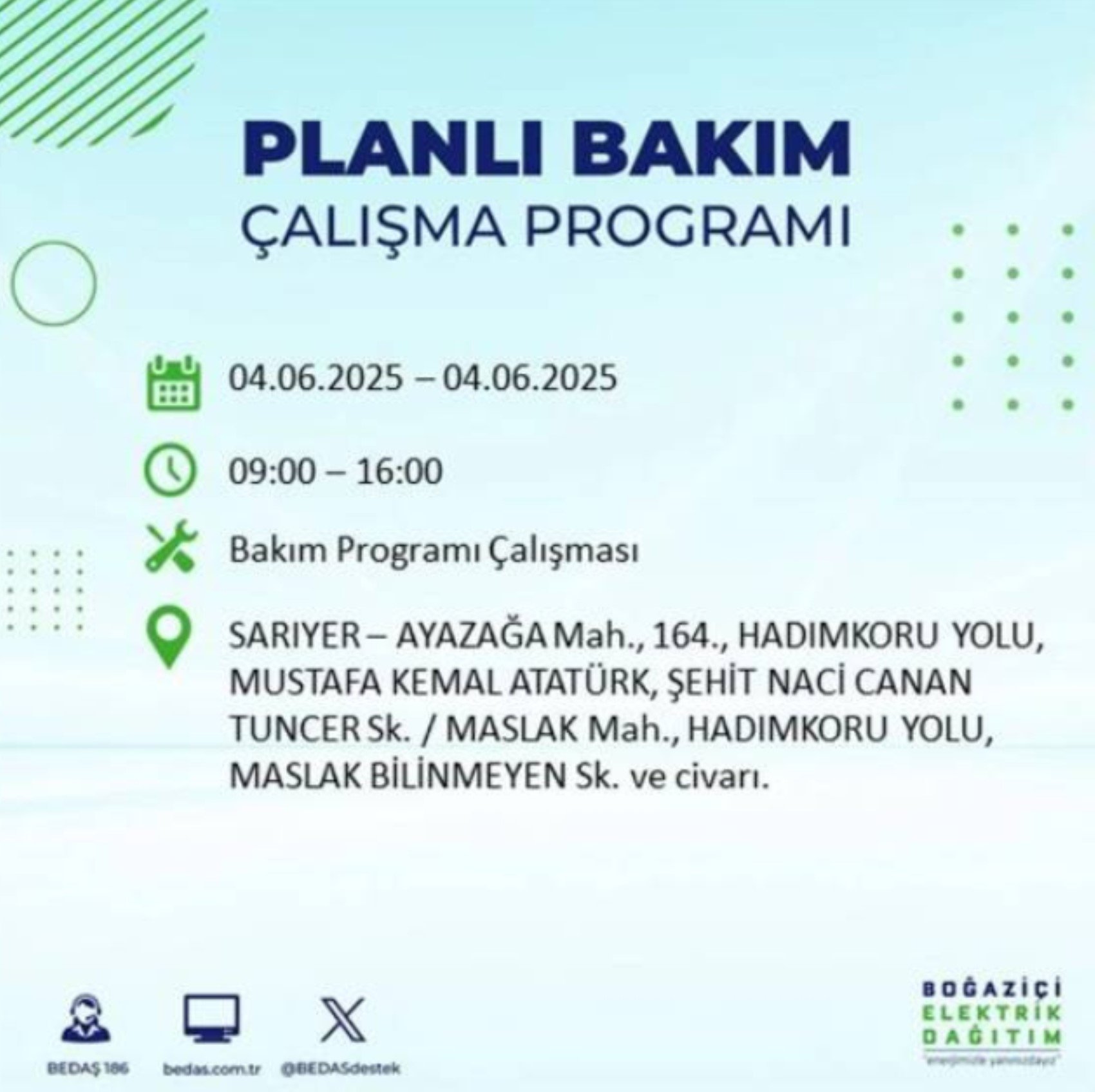 BEDAŞ paylaştı: İstanbul'da 4 Haziran Çarşamba günü elektrik kesintisi yaşanacak ilçeler