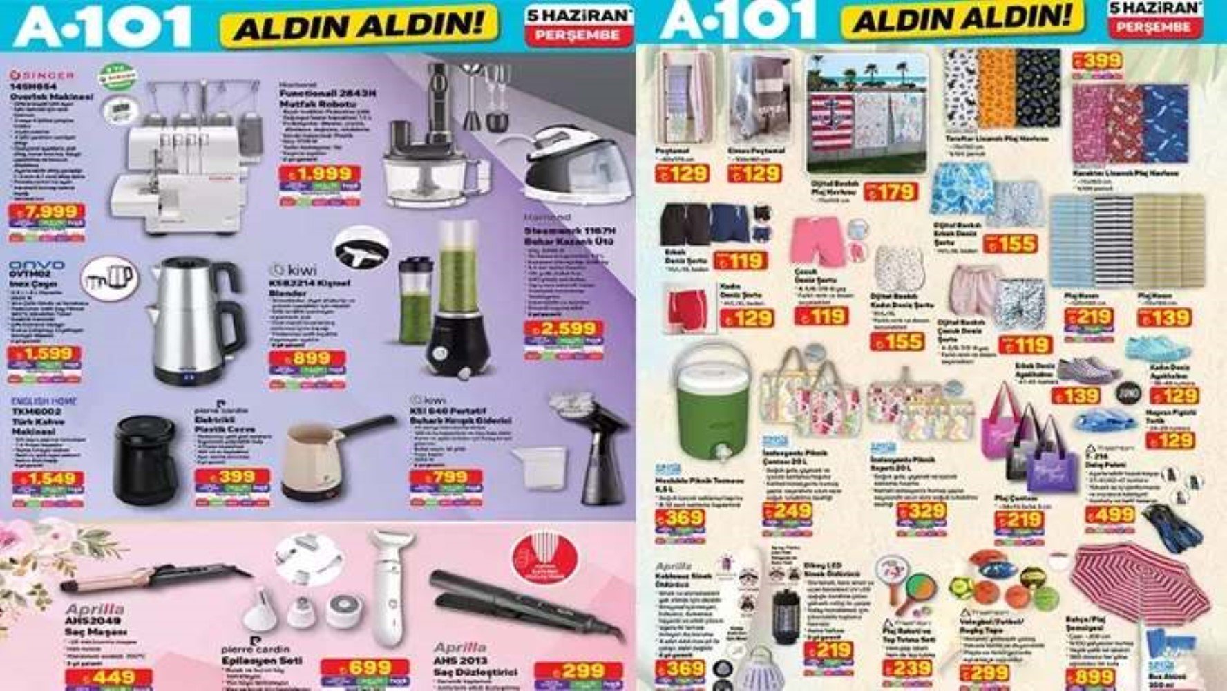 Bugün satışta! A101 Aktüel 5 Haziran kataloğu yayımlandı! Bu hafta A101 marketlere neler geliyor? Hangi ürünler indirimde?