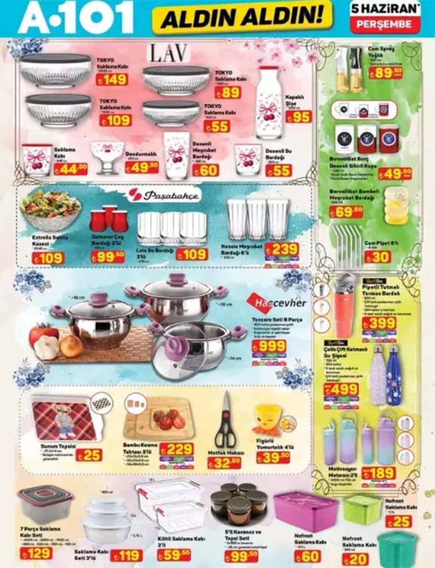 Bugün satışta! A101 Aktüel 5 Haziran kataloğu yayımlandı! Bu hafta A101 marketlere neler geliyor? Hangi ürünler indirimde?