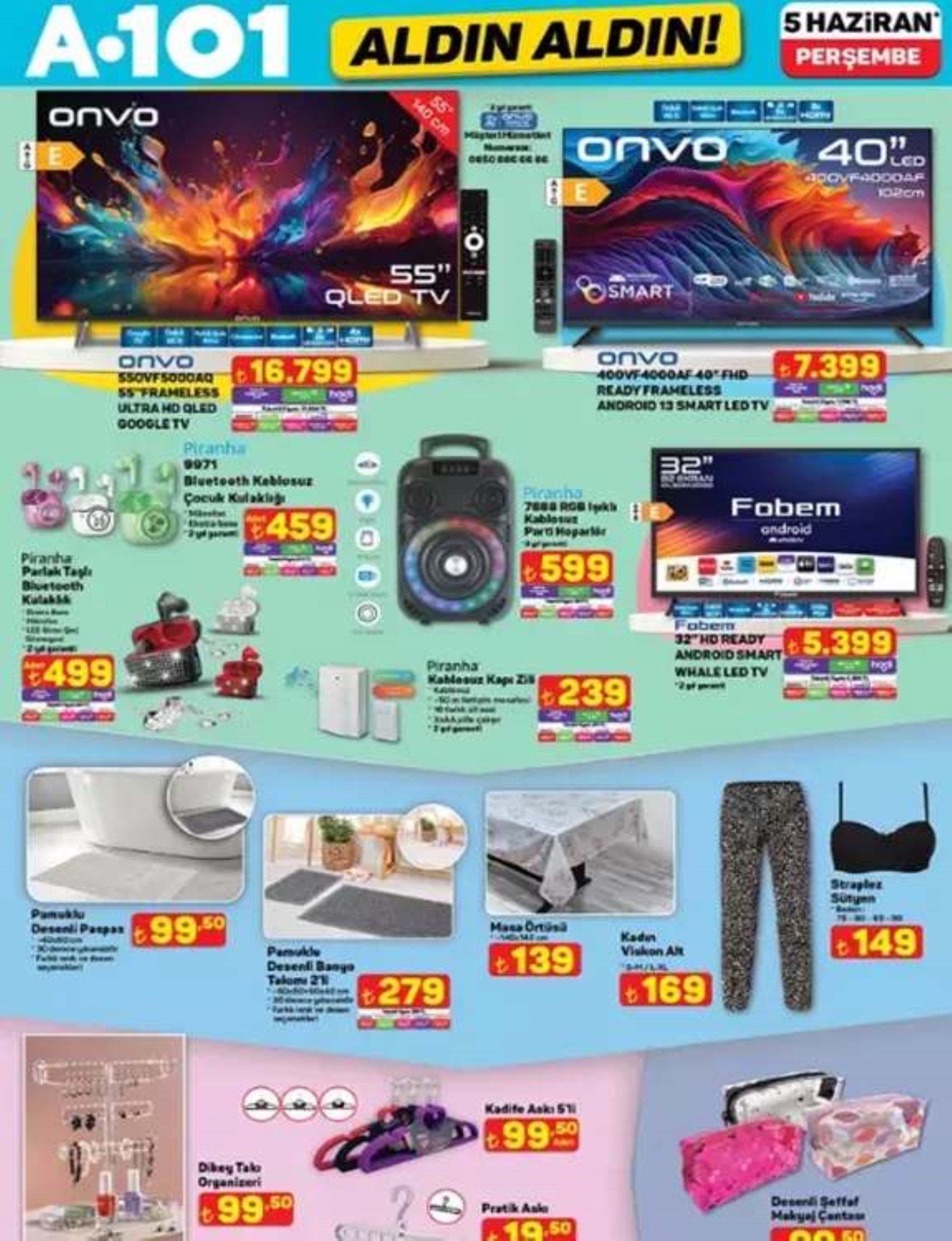Bugün satışta! A101 Aktüel 5 Haziran kataloğu yayımlandı! Bu hafta A101 marketlere neler geliyor? Hangi ürünler indirimde?