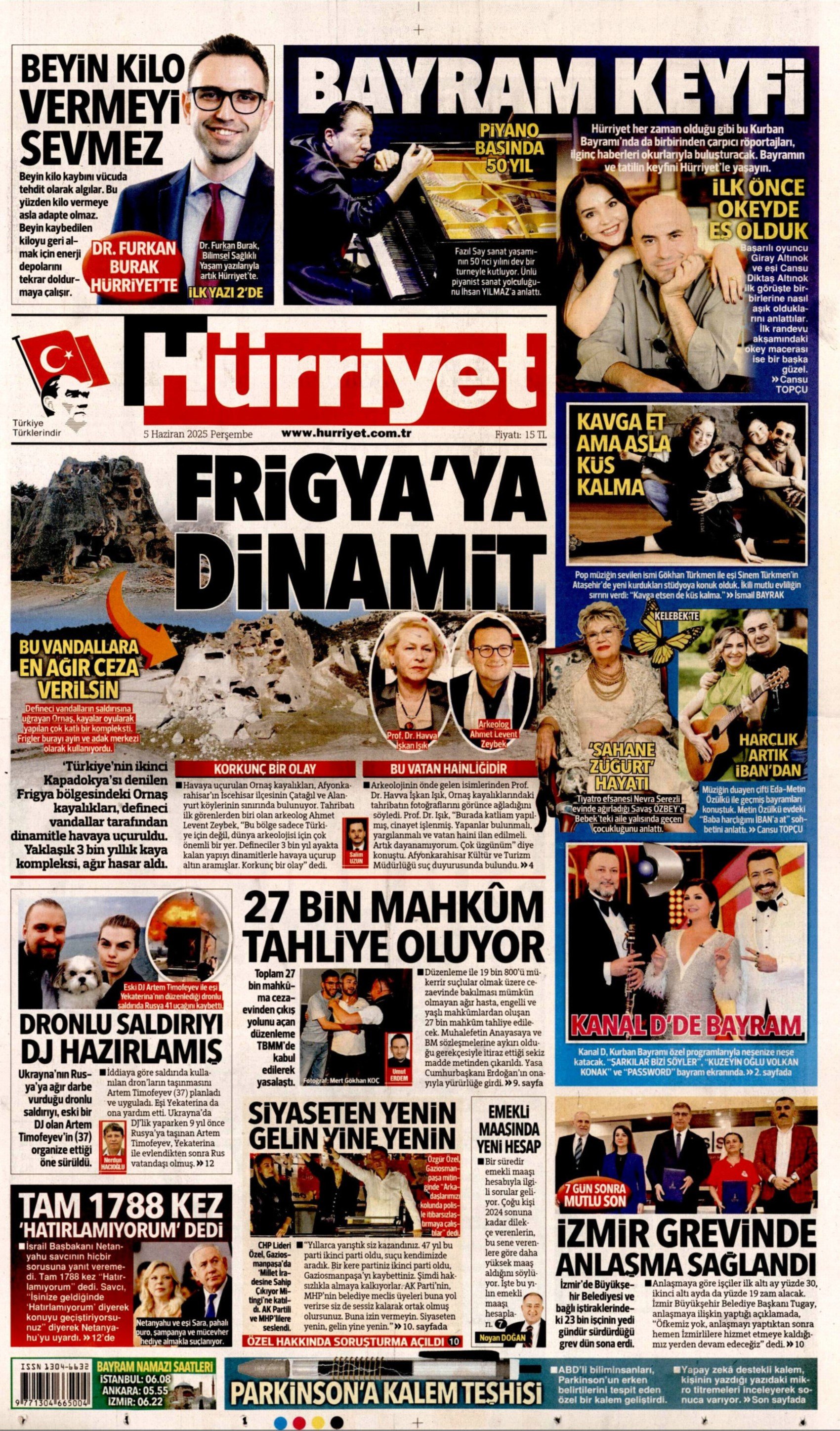 5 Haziran 2025 gazete manşetleri
