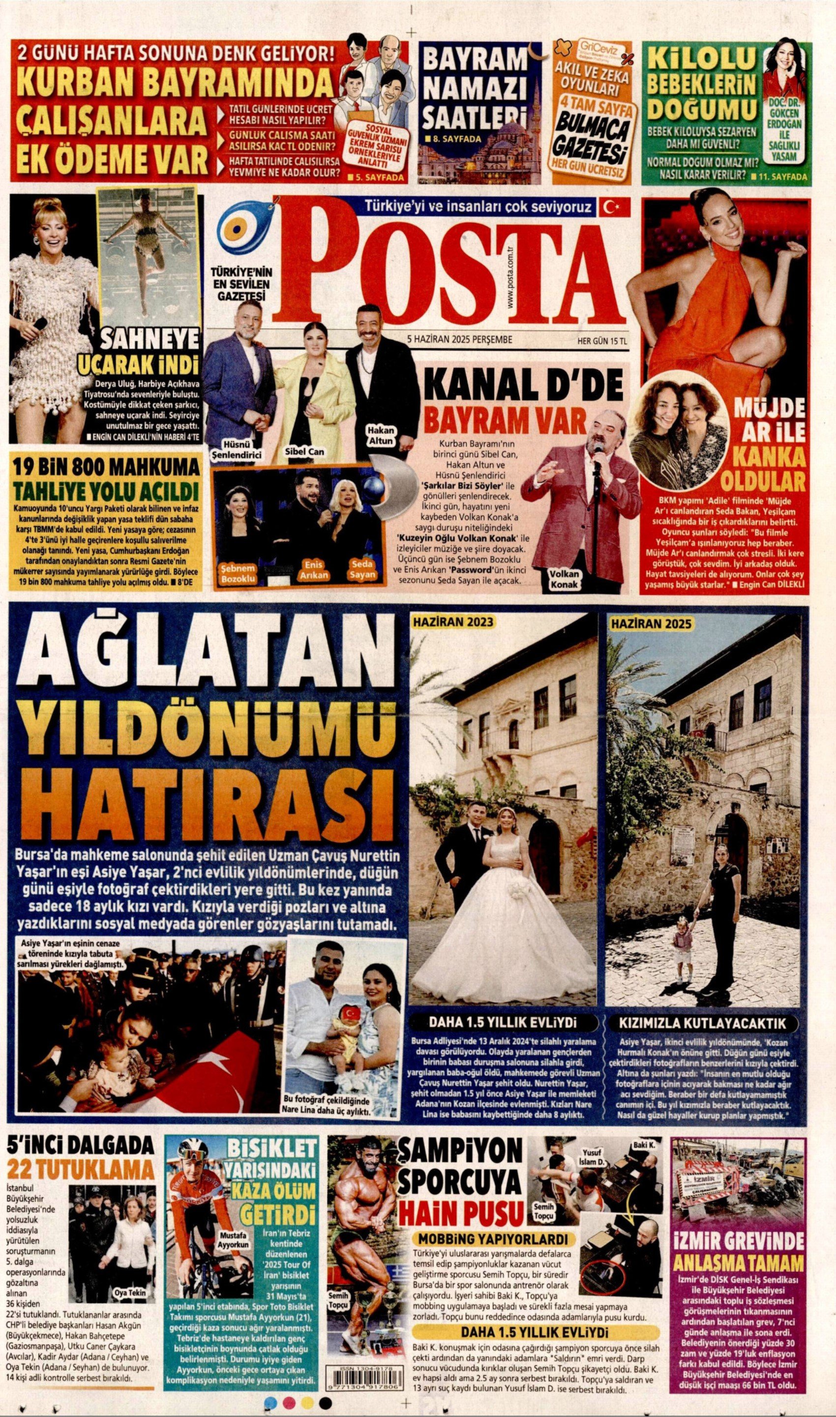 5 Haziran 2025 gazete manşetleri