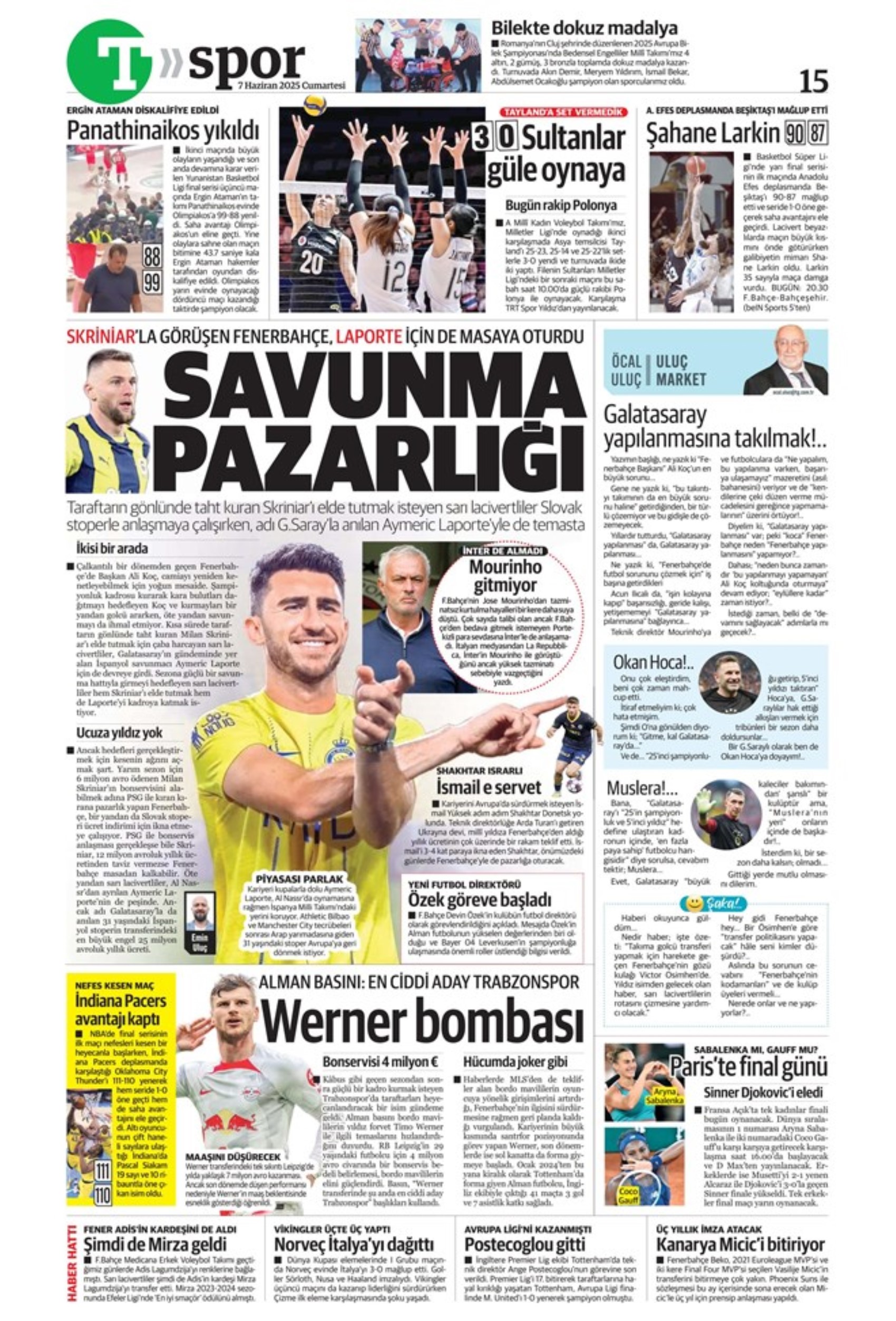 Sporda günün manşetleri... Leroy Sane transferinde ibre Fenerbahçe'ye döndü: Osayi Samuel için Beşiktaş iddiası