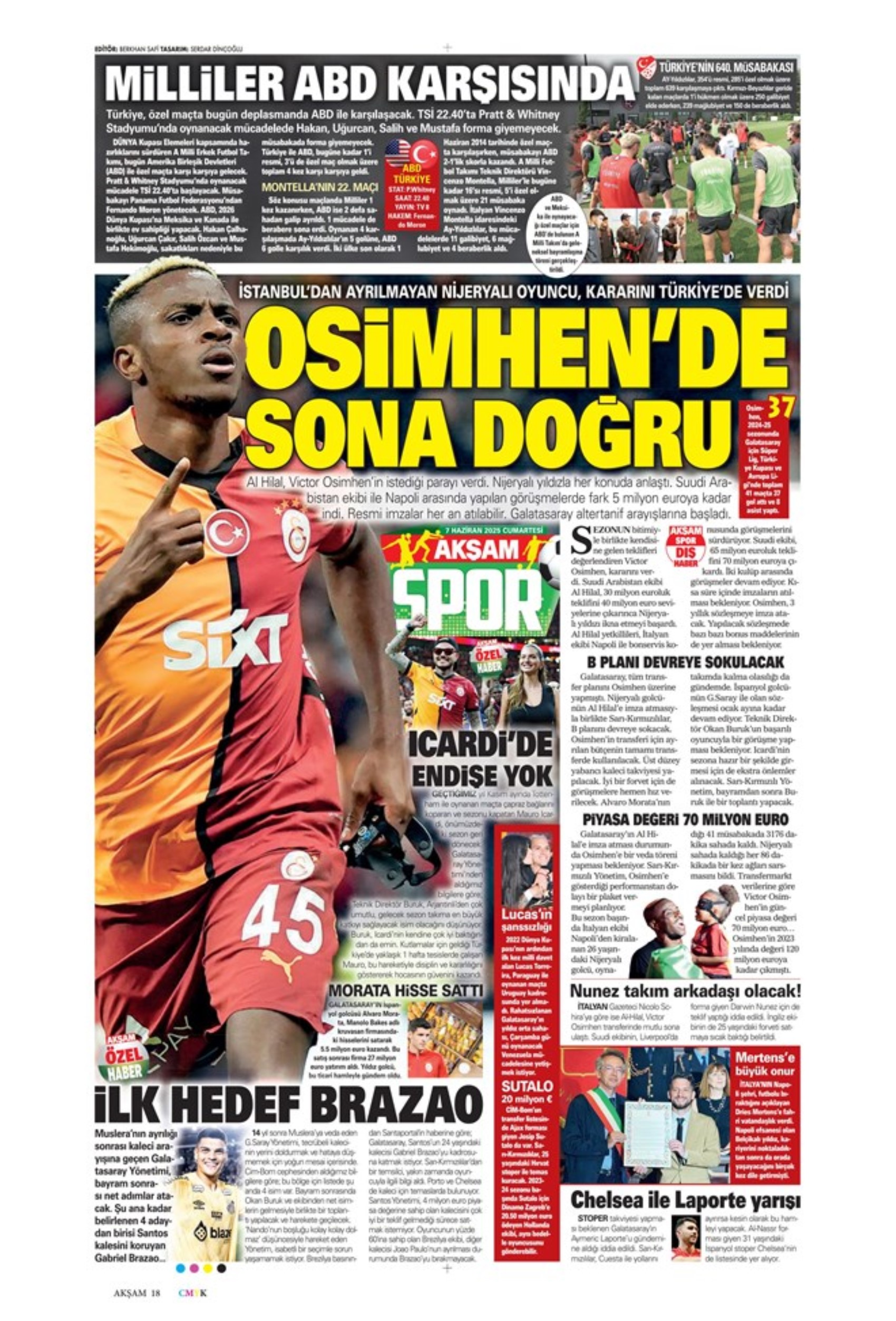 Sporda günün manşetleri... Leroy Sane transferinde ibre Fenerbahçe'ye döndü: Osayi Samuel için Beşiktaş iddiası
