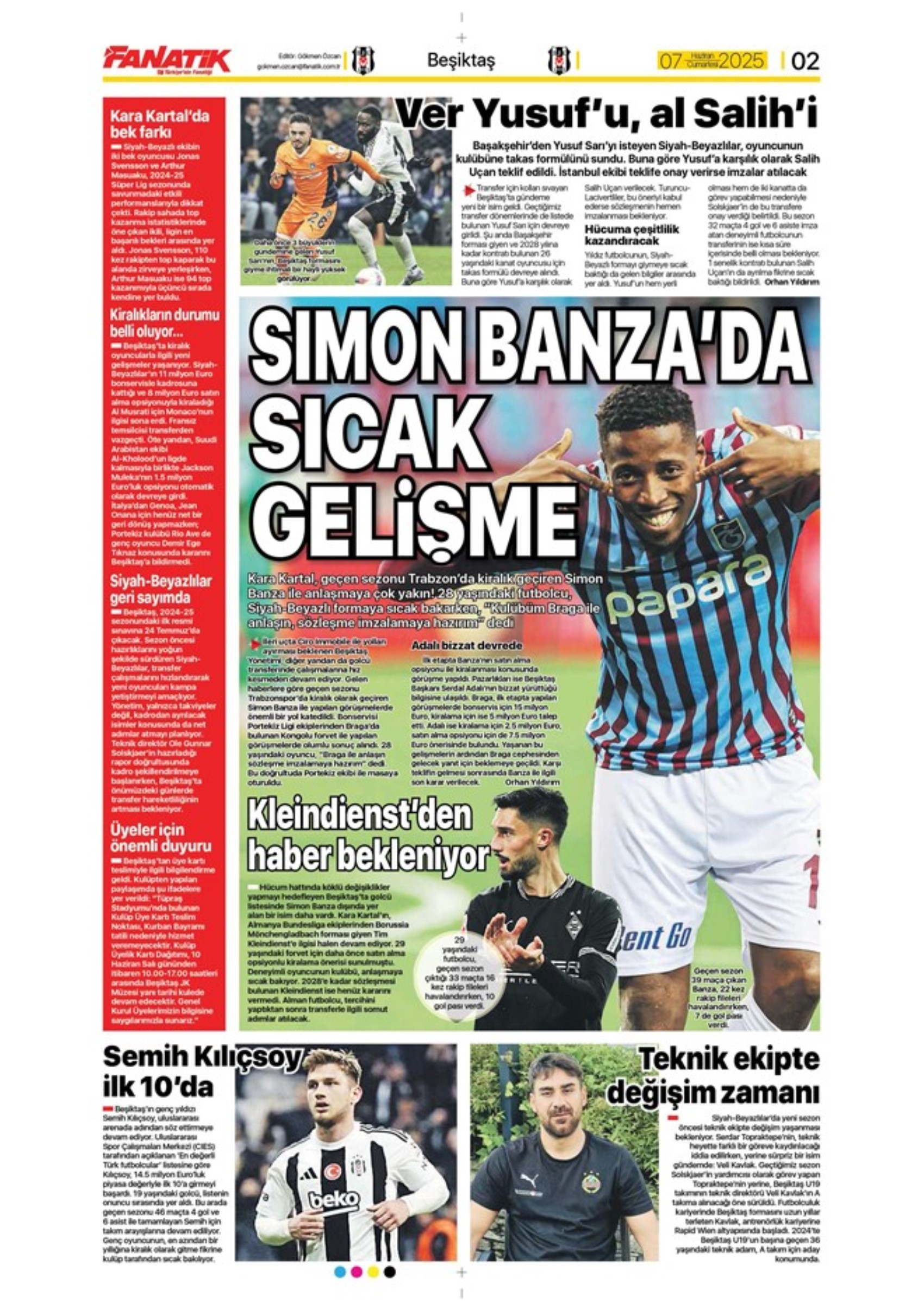 Sporda günün manşetleri... Leroy Sane transferinde ibre Fenerbahçe'ye döndü: Osayi Samuel için Beşiktaş iddiası
