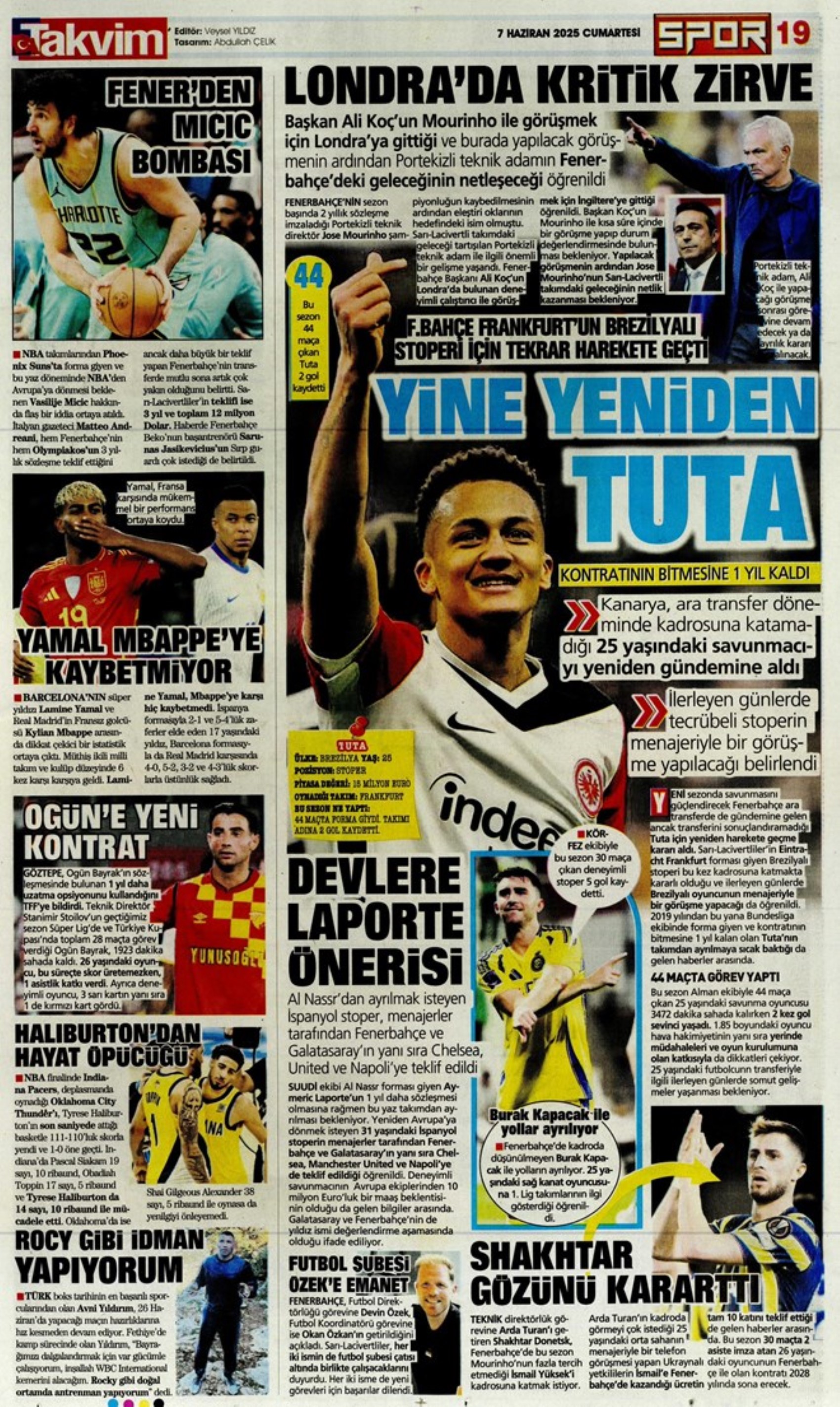 Sporda günün manşetleri... Leroy Sane transferinde ibre Fenerbahçe'ye döndü: Osayi Samuel için Beşiktaş iddiası