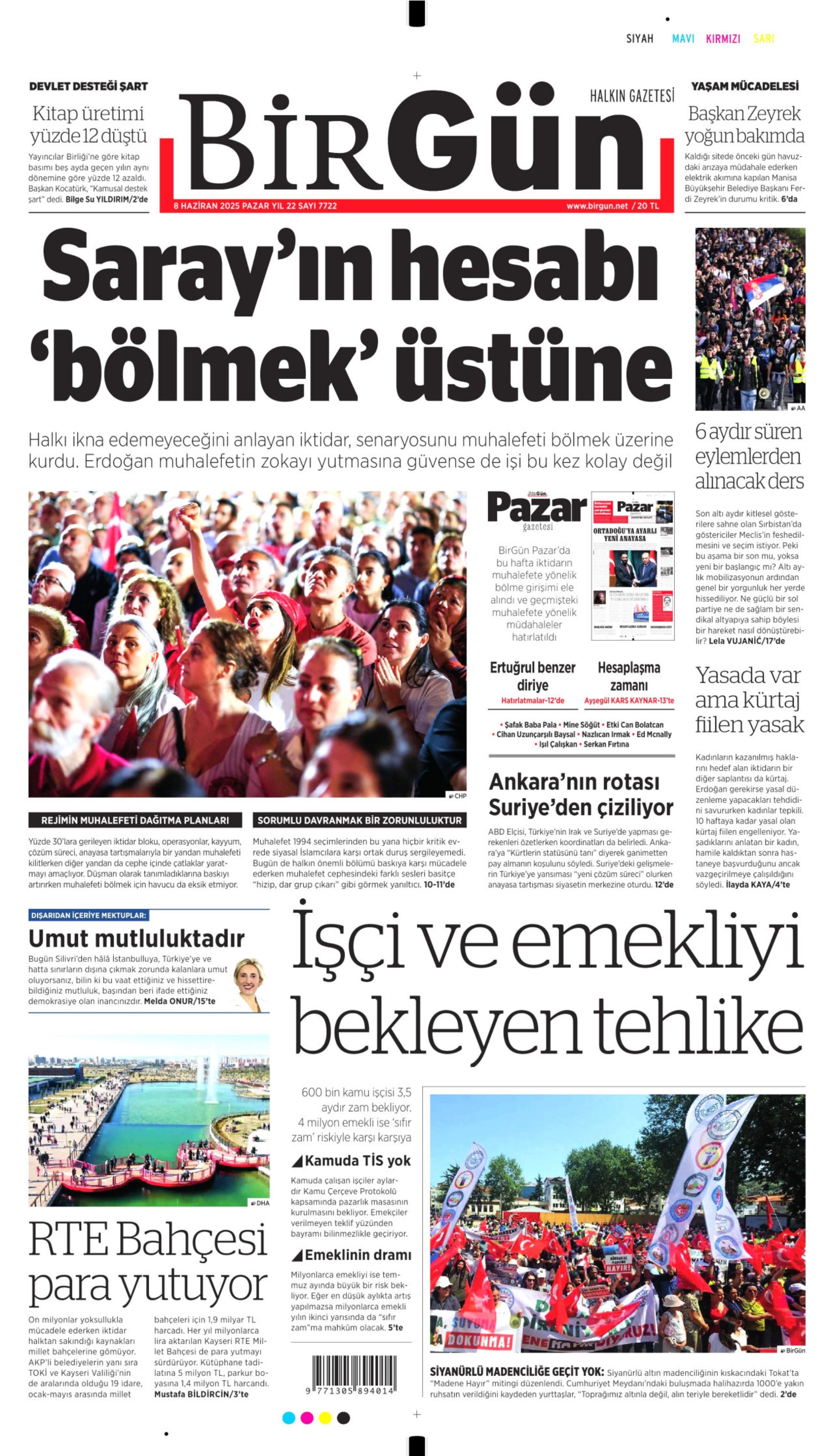 8 Haziran 2025 gazete manşetleri
