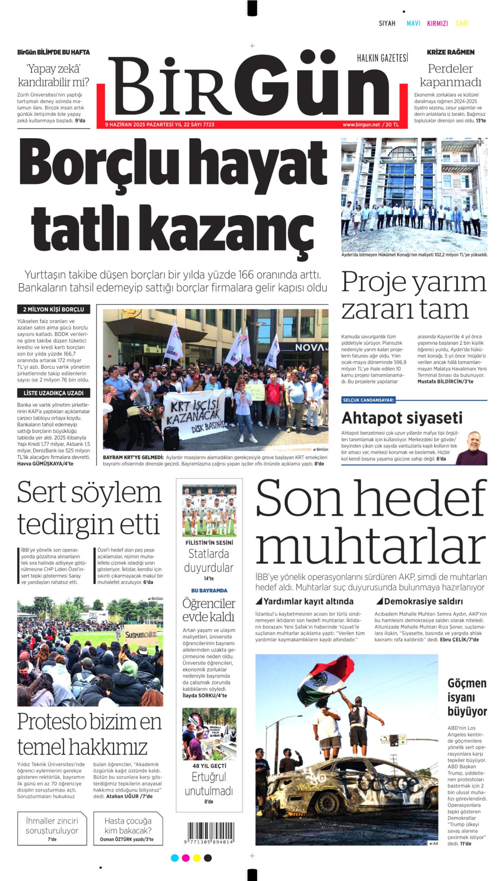 9 Haziran 2025 gazete manşetleri