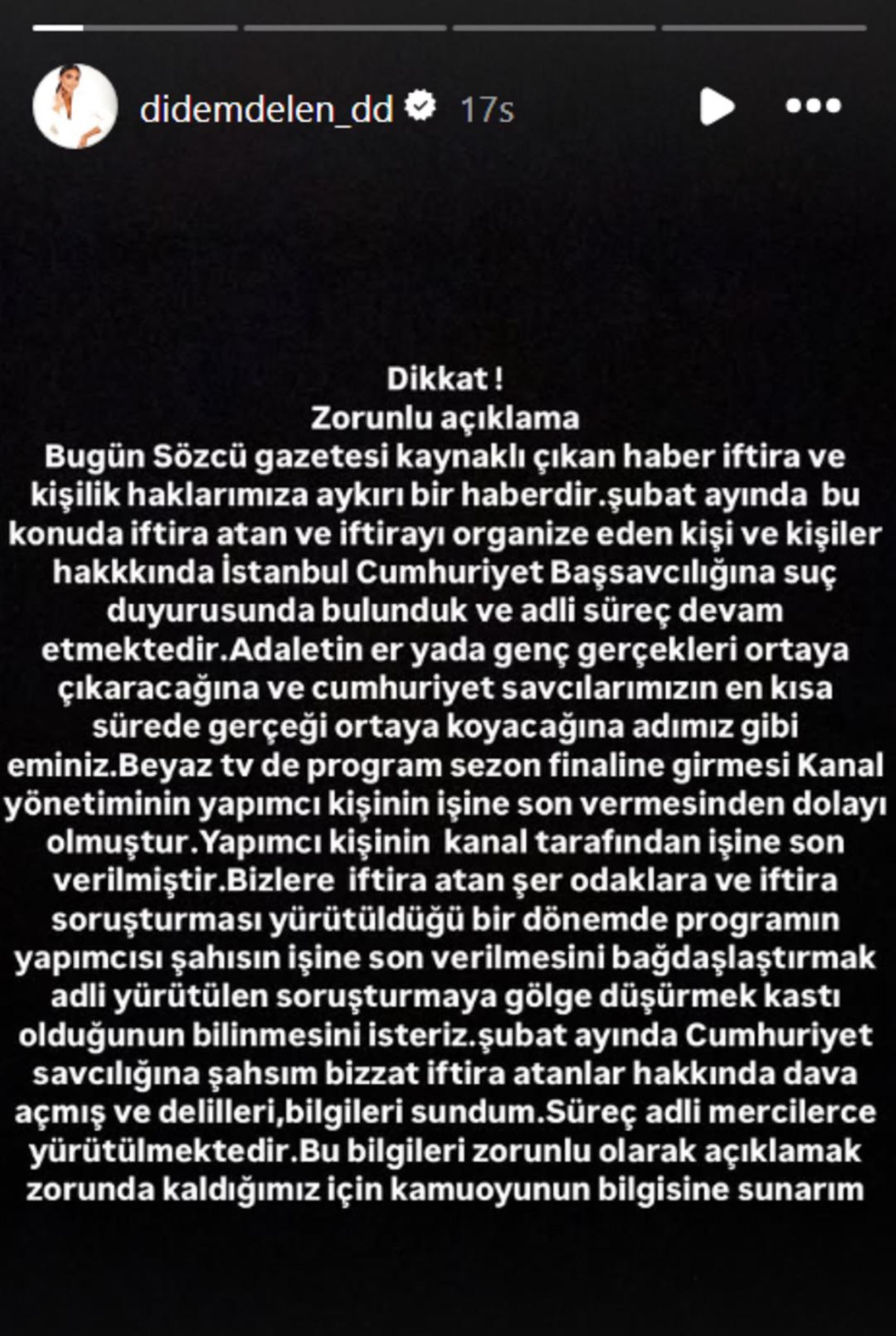 AKP’li Osman Gökçek’in kanalı Beyaz TV kaynıyor: Uyuşturucu ve fuhuş iddialarından sonra Didem Delen’den açıklama geldi! Gündeme oturacak Hadise - Reza Zarrab itirafı...