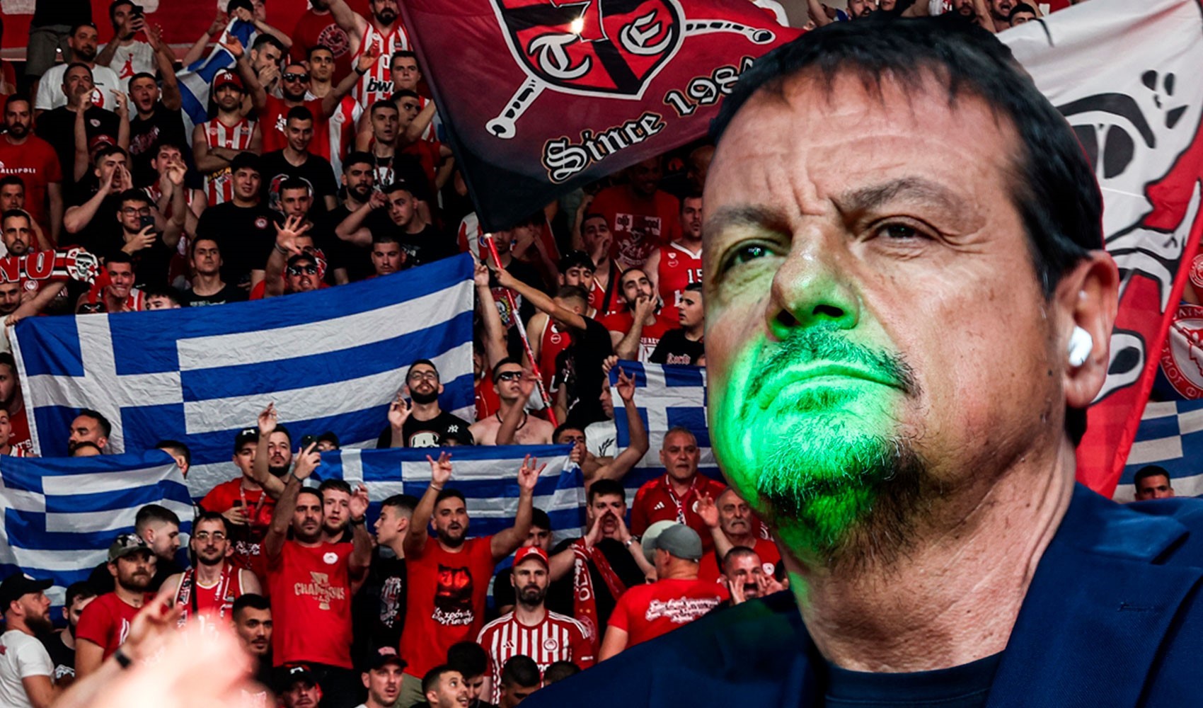 Ergin Ataman'dan Olympiakos tribünlerine sert mesaj: 'Sırf ben Türküm diye…'