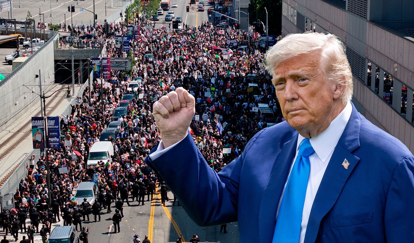 Los Angeles karıştı, Trump'tan sert mesaj!