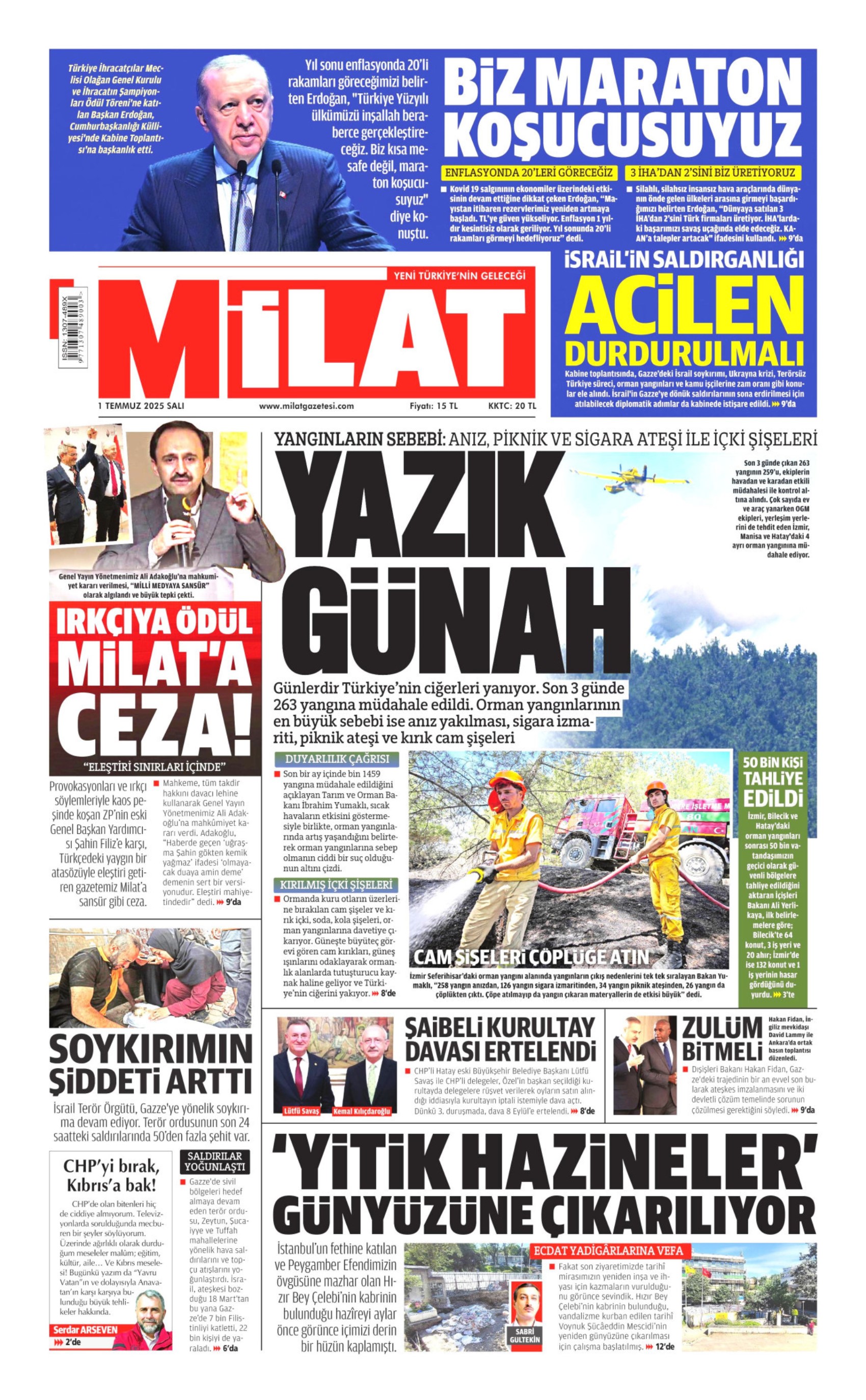 1 Temmuz gazete manşetleri: 'Butlan kılıcı 70 gün daha sallanacak'