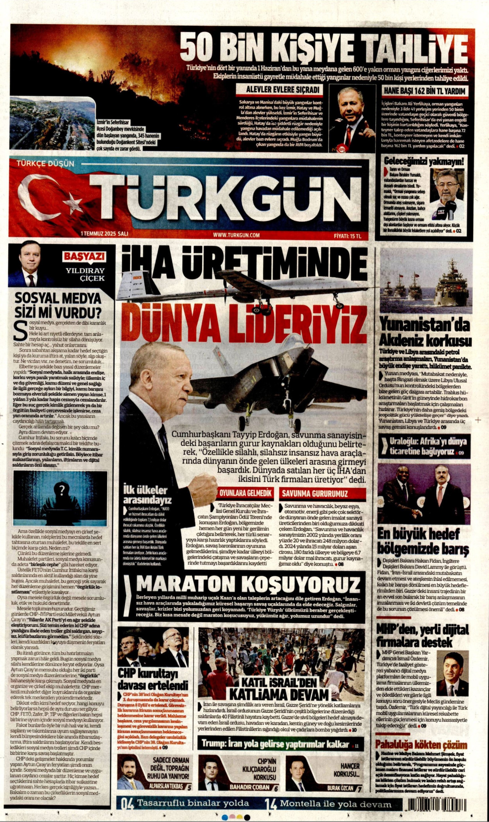 1 Temmuz gazete manşetleri: 'Butlan kılıcı 70 gün daha sallanacak'